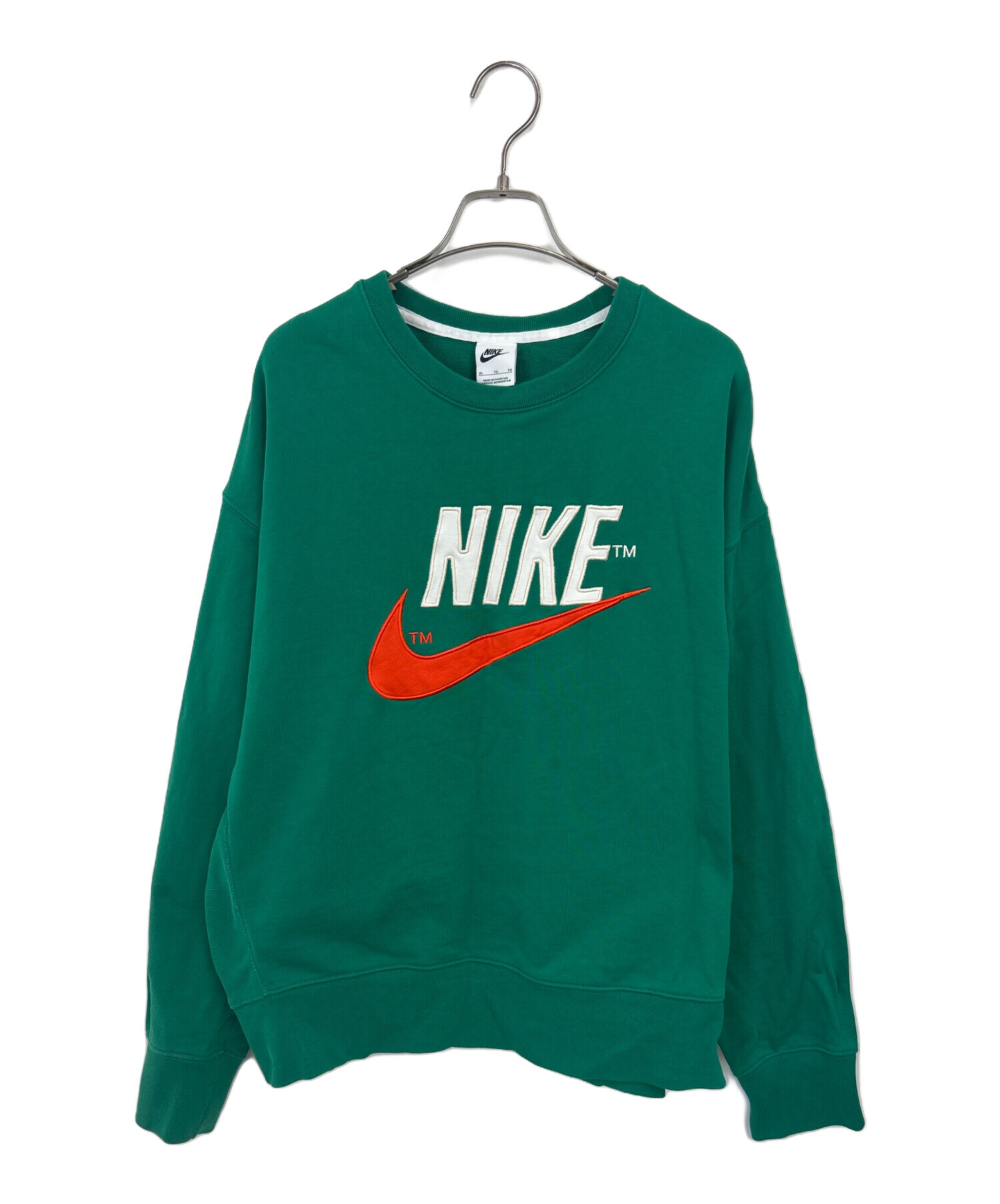 中古・古着通販】NIKE (ナイキ) スウェット グリーン×オレンジ サイズ 