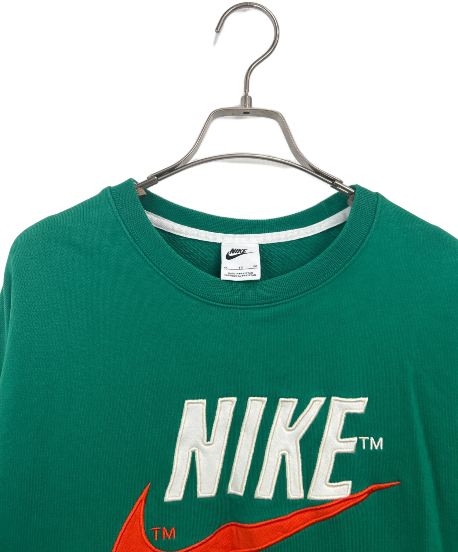 中古・古着通販】NIKE (ナイキ) スウェット グリーン×オレンジ サイズ 