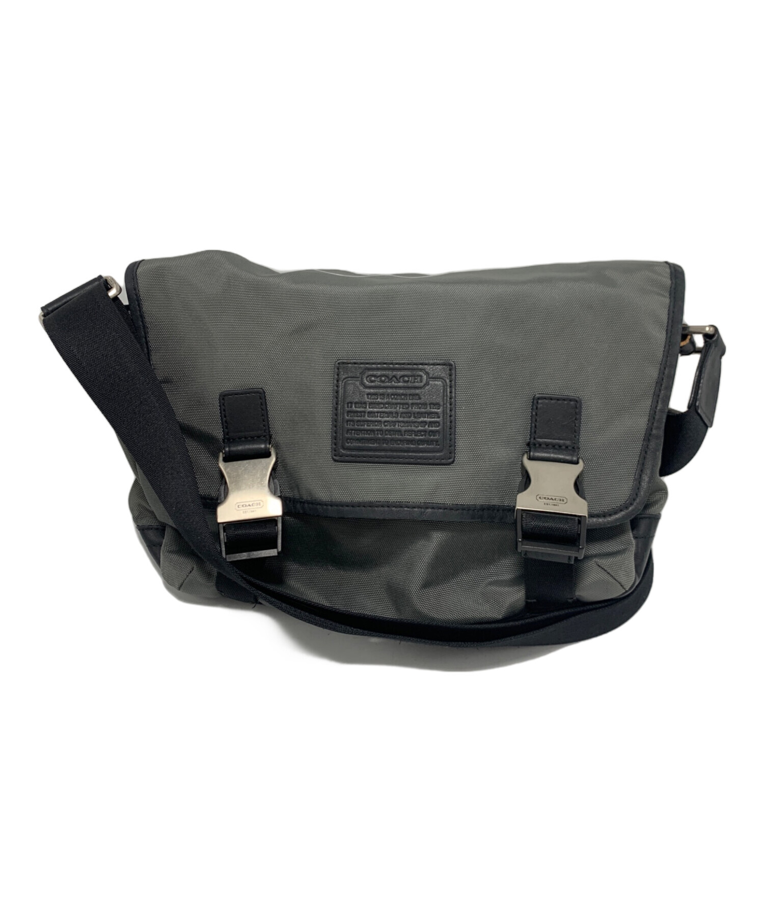 『中古美品』コーチ（coach）　メッセンジャーバッグ 中古・古着通販】COACH (コーチ) メッセンジャーバッグ グレー