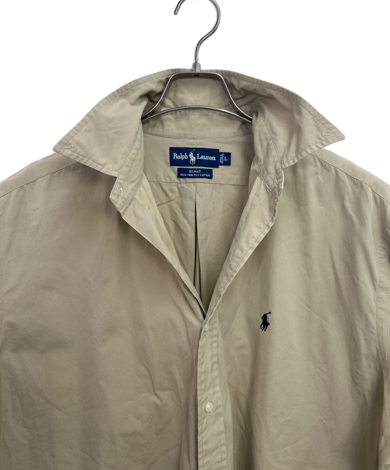 中古・古着通販】RALPH LAUREN (ラルフローレン) 長袖シャツ ベージュ