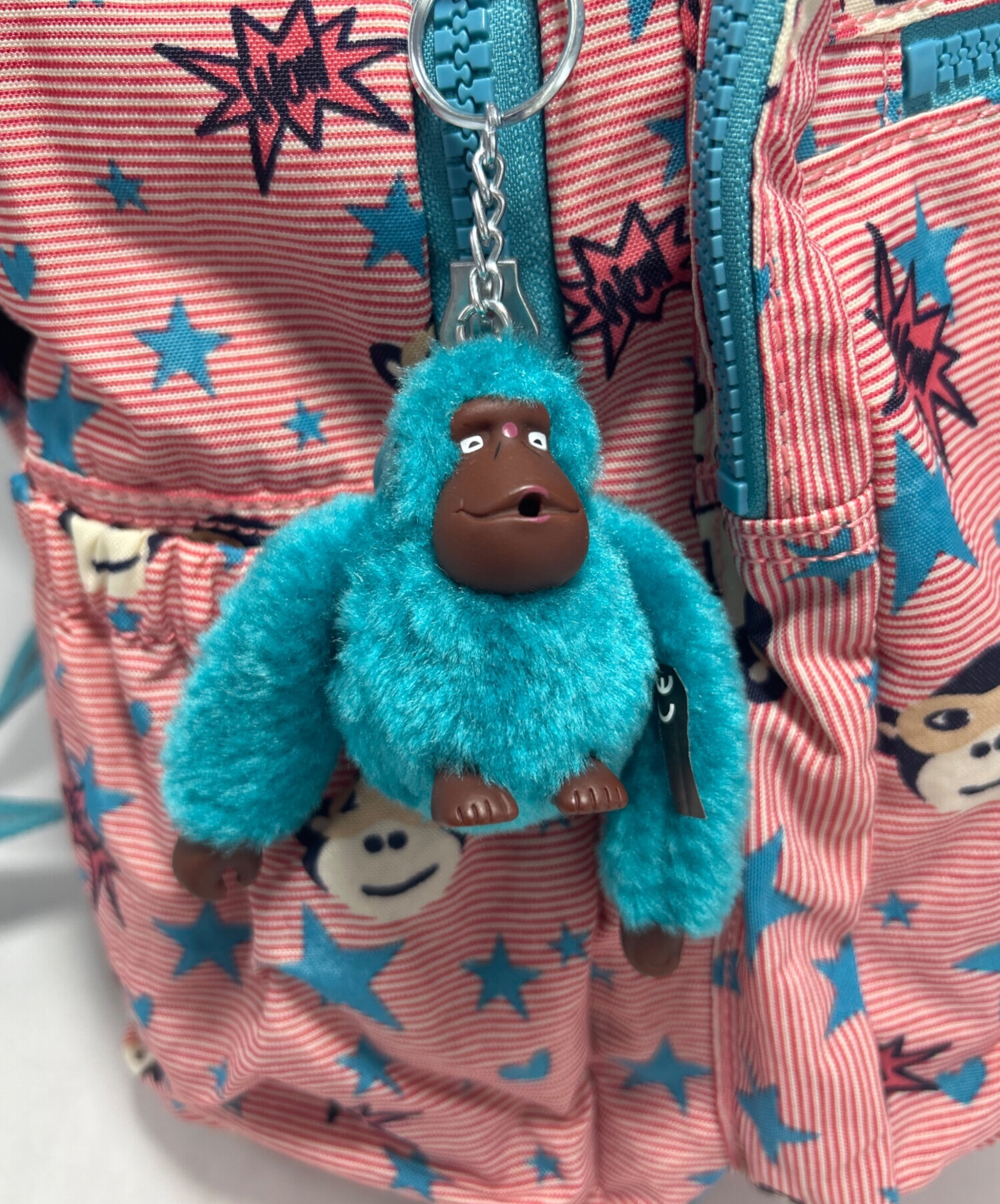 中古・古着通販】Kipling (キプリング) リュック スカイブルー×ピンク 