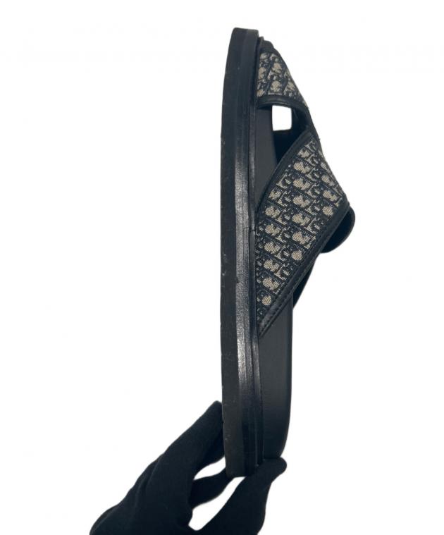 中古・古着通販】Dior (ディオール) レザーサンダル ブラック サイズ