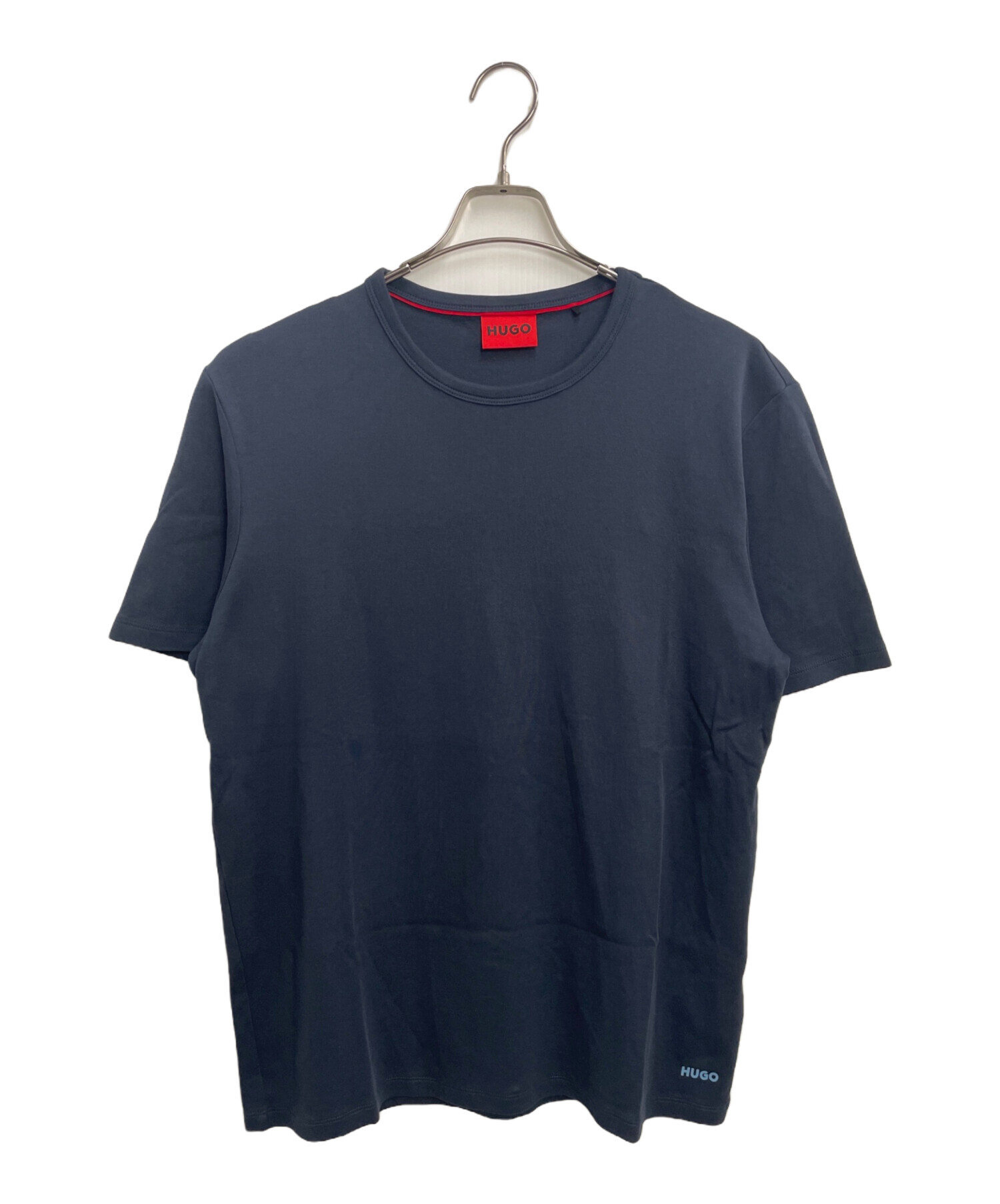 ヒューゴボス　Ｔシャツ　ネイビー 美品】BOSS ヒューゴボス ロゴプリント Tシャツ XL ネイビー - メルカリ