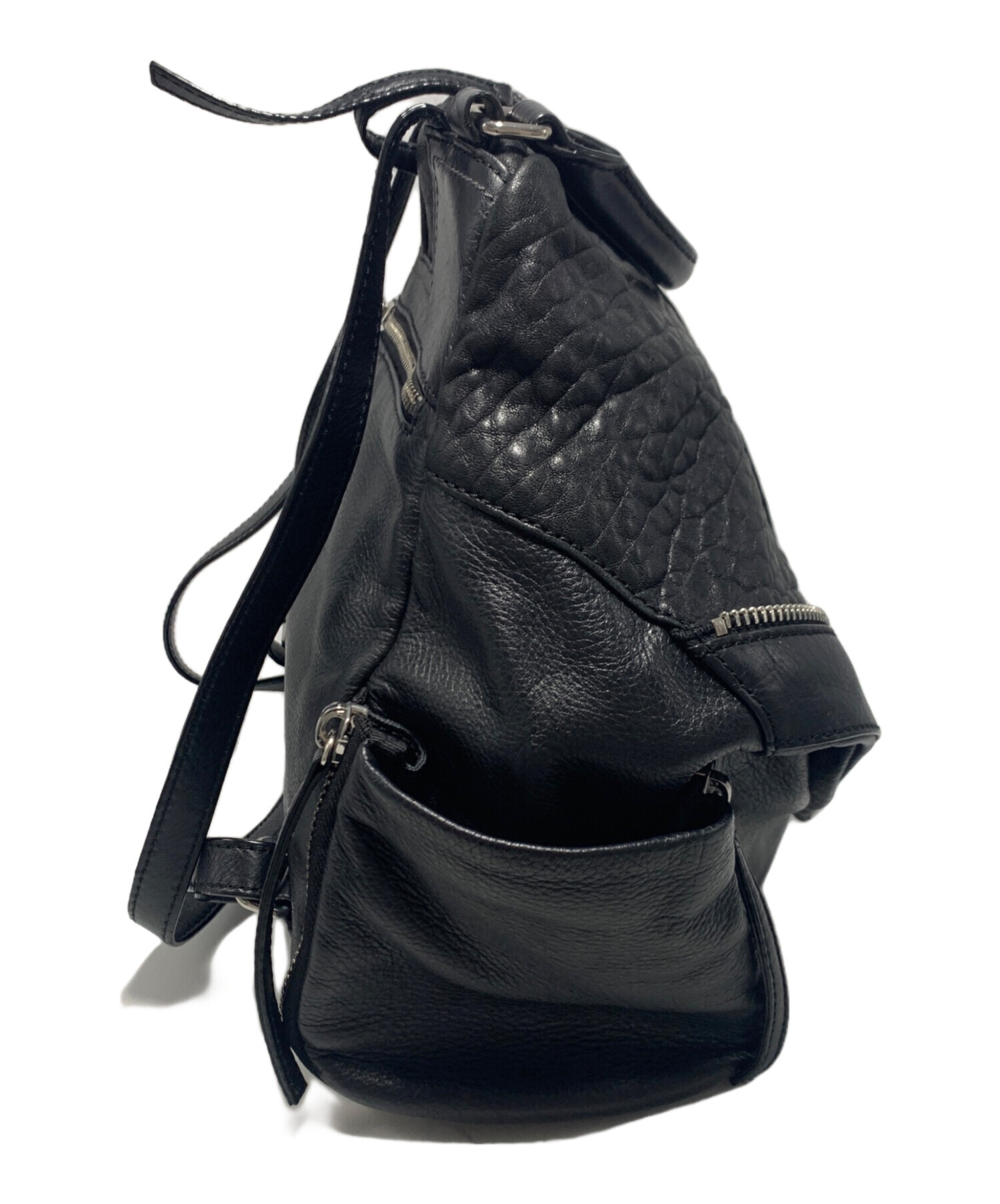 中古・古着通販】DIESEL (ディーゼル) レザーリュック ブラック