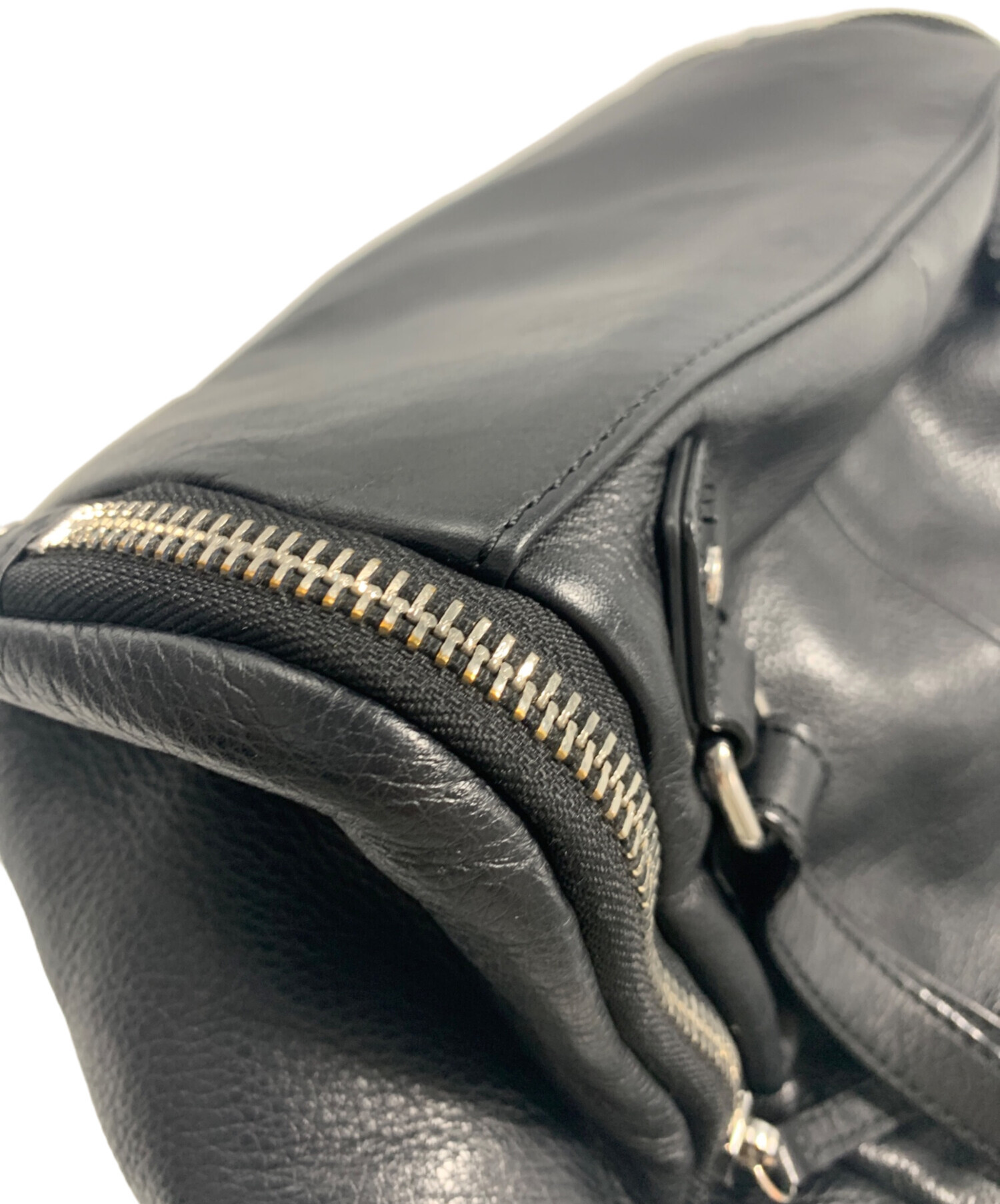中古・古着通販】DIESEL (ディーゼル) レザーリュック ブラック