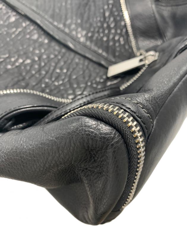 中古・古着通販】DIESEL (ディーゼル) レザーリュック ブラック