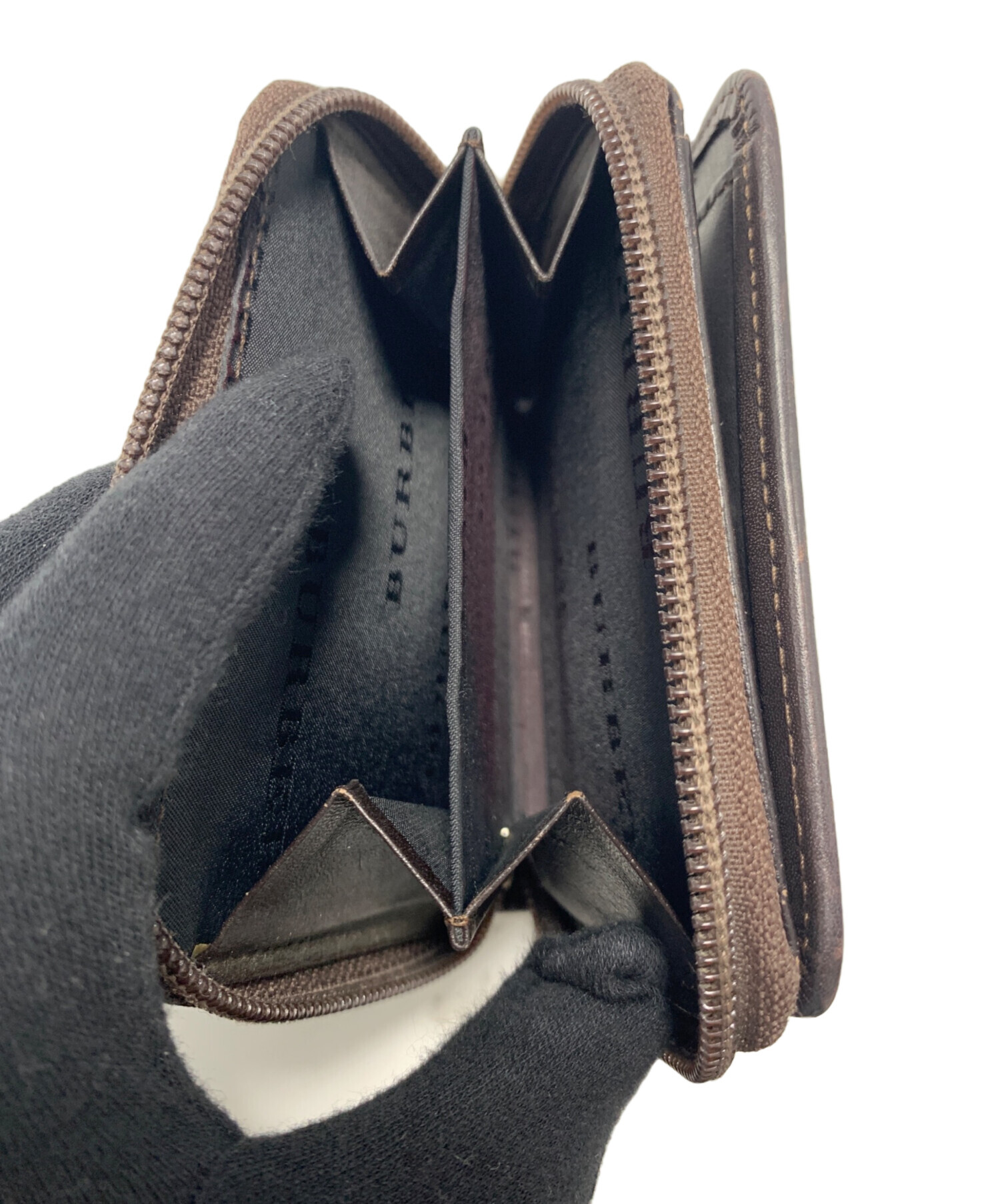 中古・古着通販】BURBERRY (バーバリー) 2つ折り財布 ブラウン