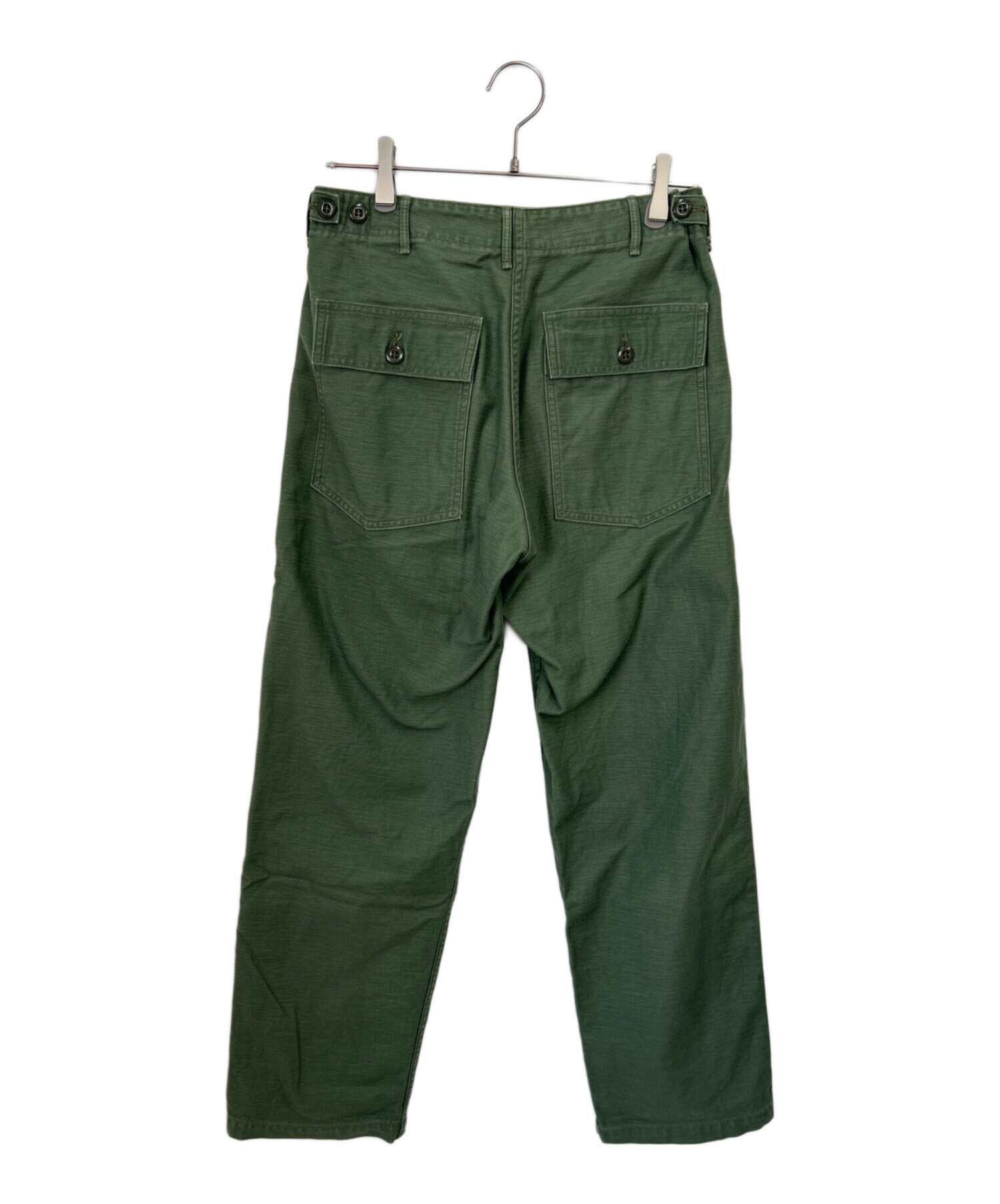 【美品】orSlow オアスロウ ベイカーパンツ S オリーブ 中古・古着通販】orSlow (オアスロウ) ベイカーパンツ オリーブ サイズ