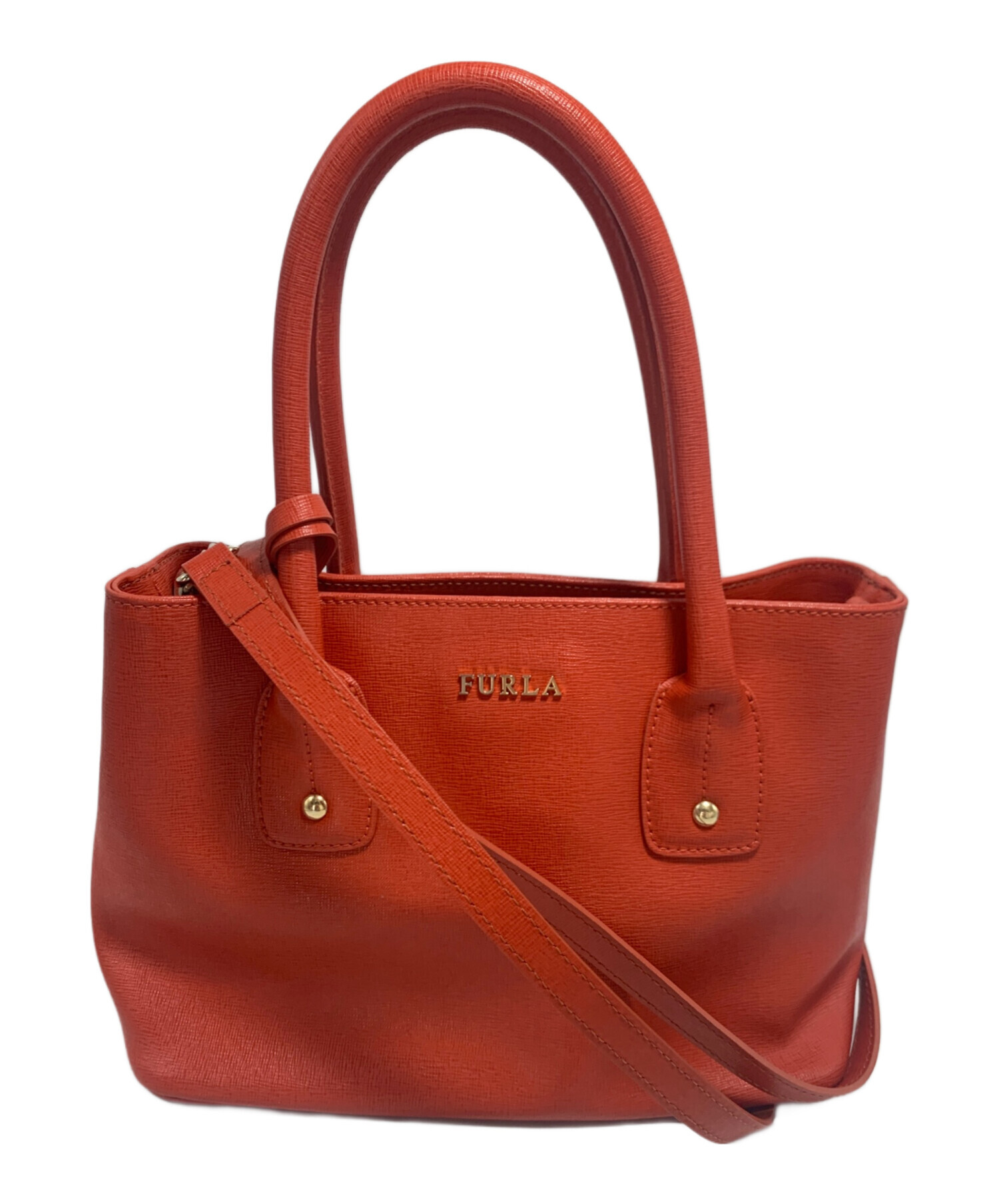 中古・古着通販】FURLA (フルラ) 2WAYバッグ オレンジ｜ブランド・古着 