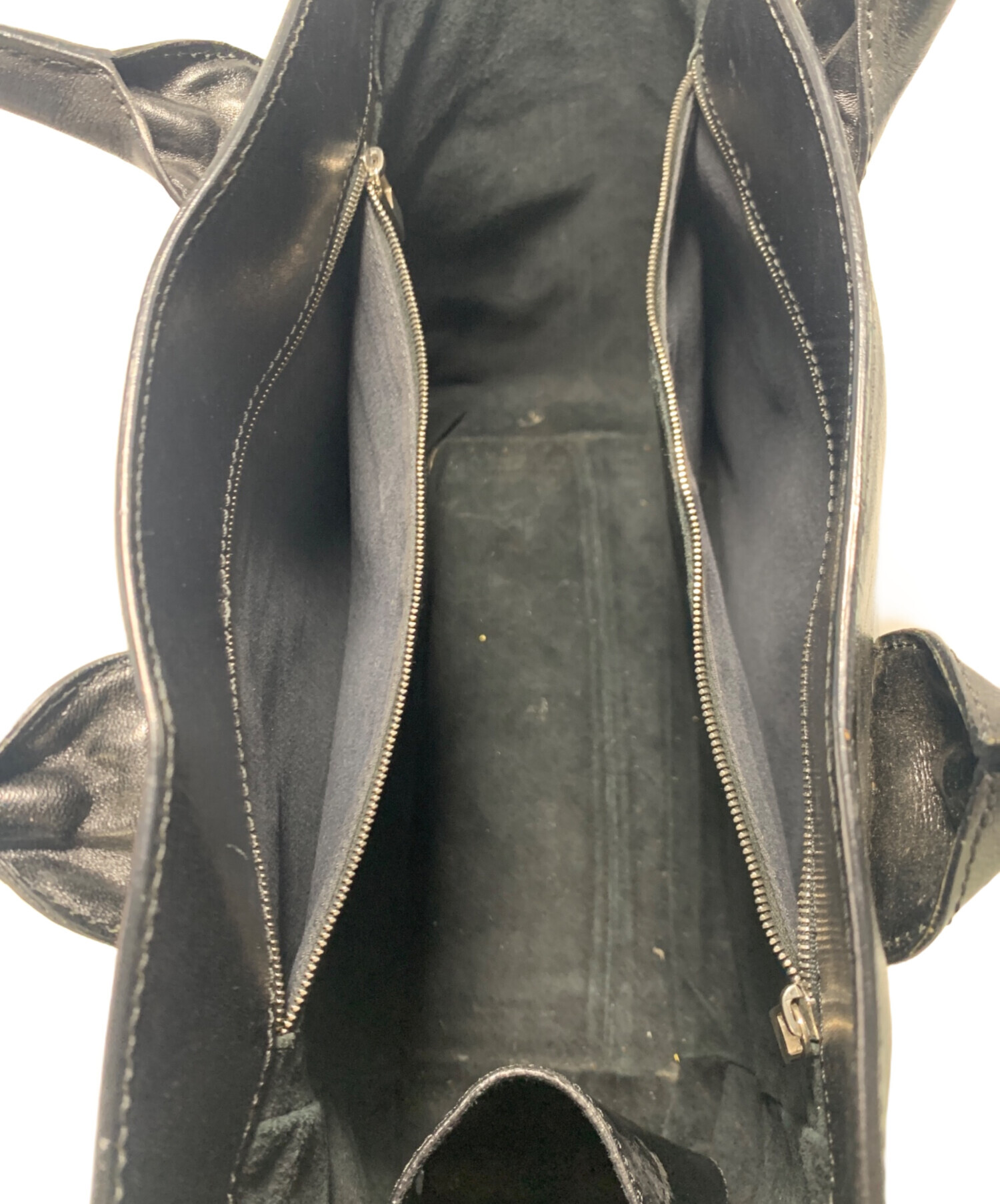 中古・古着通販】HIROFU (ヒロフ) レザートートバッグ ブラック 