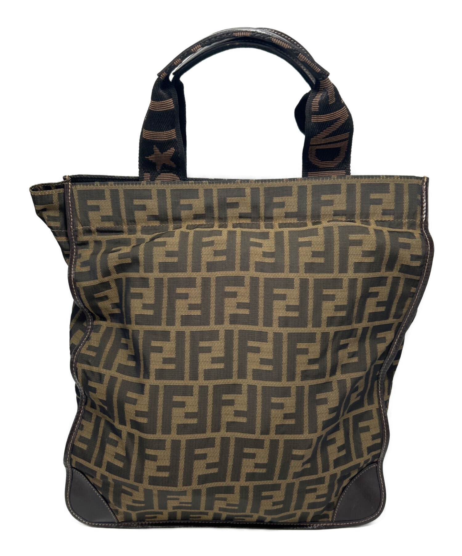 【美品】FENDI トートバッグ 中古・古着通販】FENDI (フェンディ) トートバッグ ブラウン×ブラック