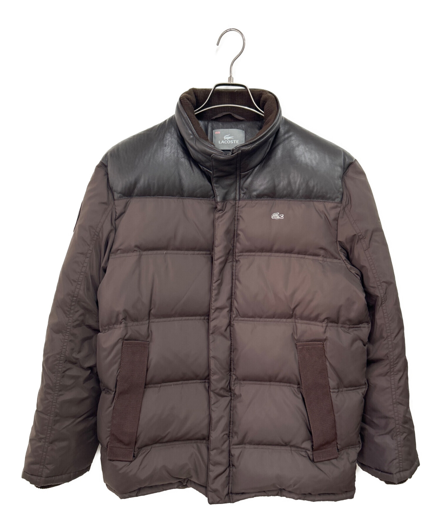 中古・古着通販】LACOSTE (ラコステ) レザー切替ダウンジャケット