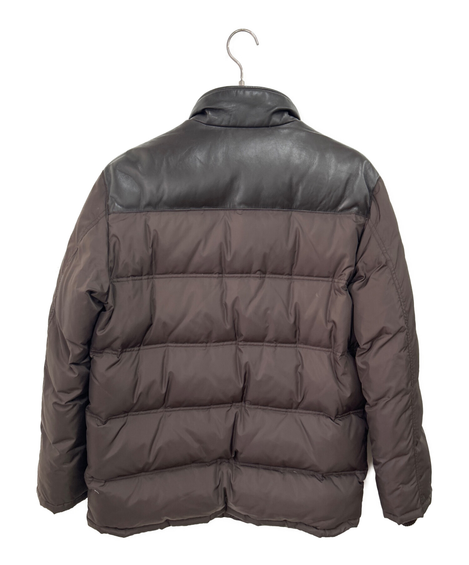 中古・古着通販】LACOSTE (ラコステ) レザー切替ダウンジャケット