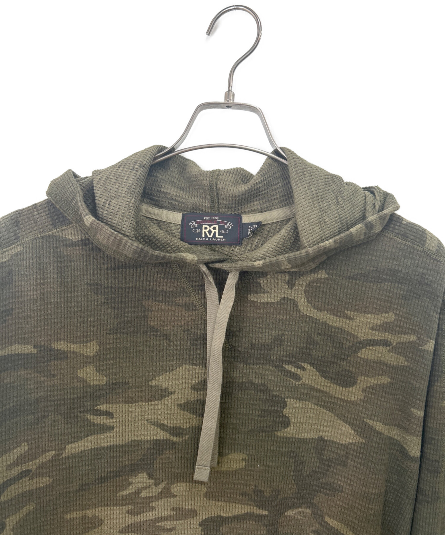 中古・古着通販】RRL (ダブルアールエル) ワッフルパーカー オリーブ 