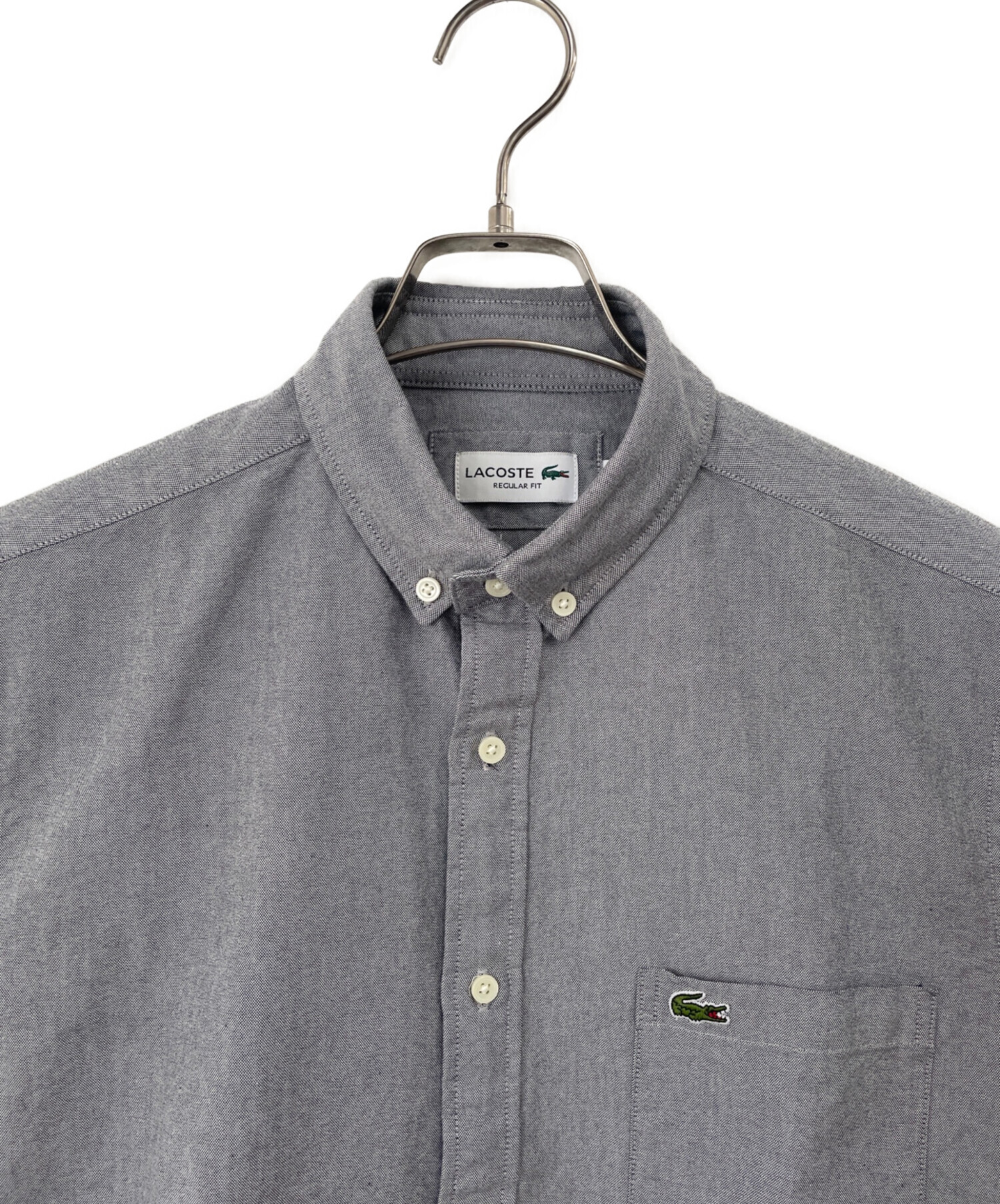 中古・古着通販】LACOSTE (ラコステ) 半袖シャツ グレー サイズ:US S/M 