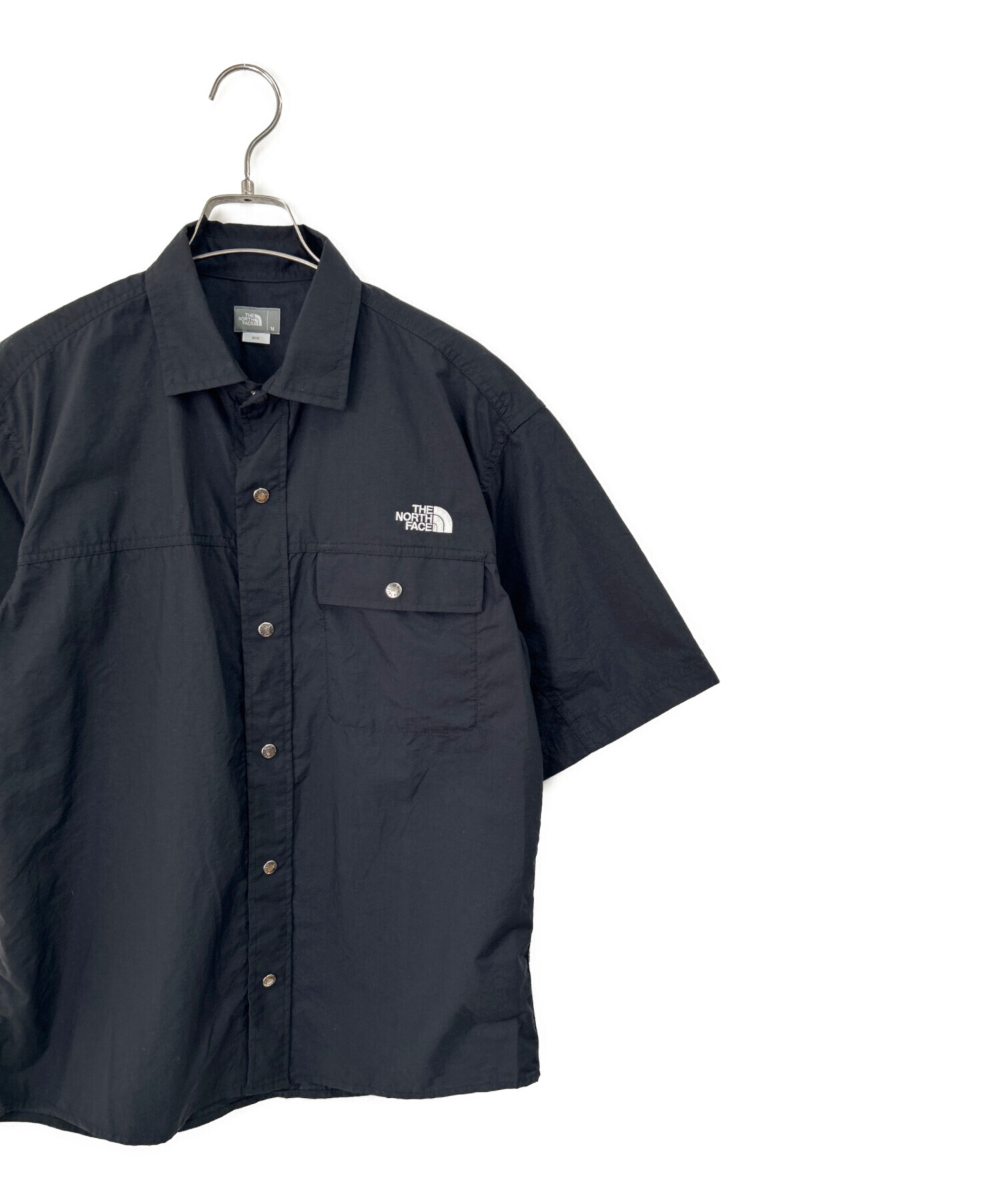 THE NORTH FACE 半袖シャツ ブラック Mサイズ 中古・古着通販】THE NORTH FACE (ザ ノース フェイス) 半袖シャツ