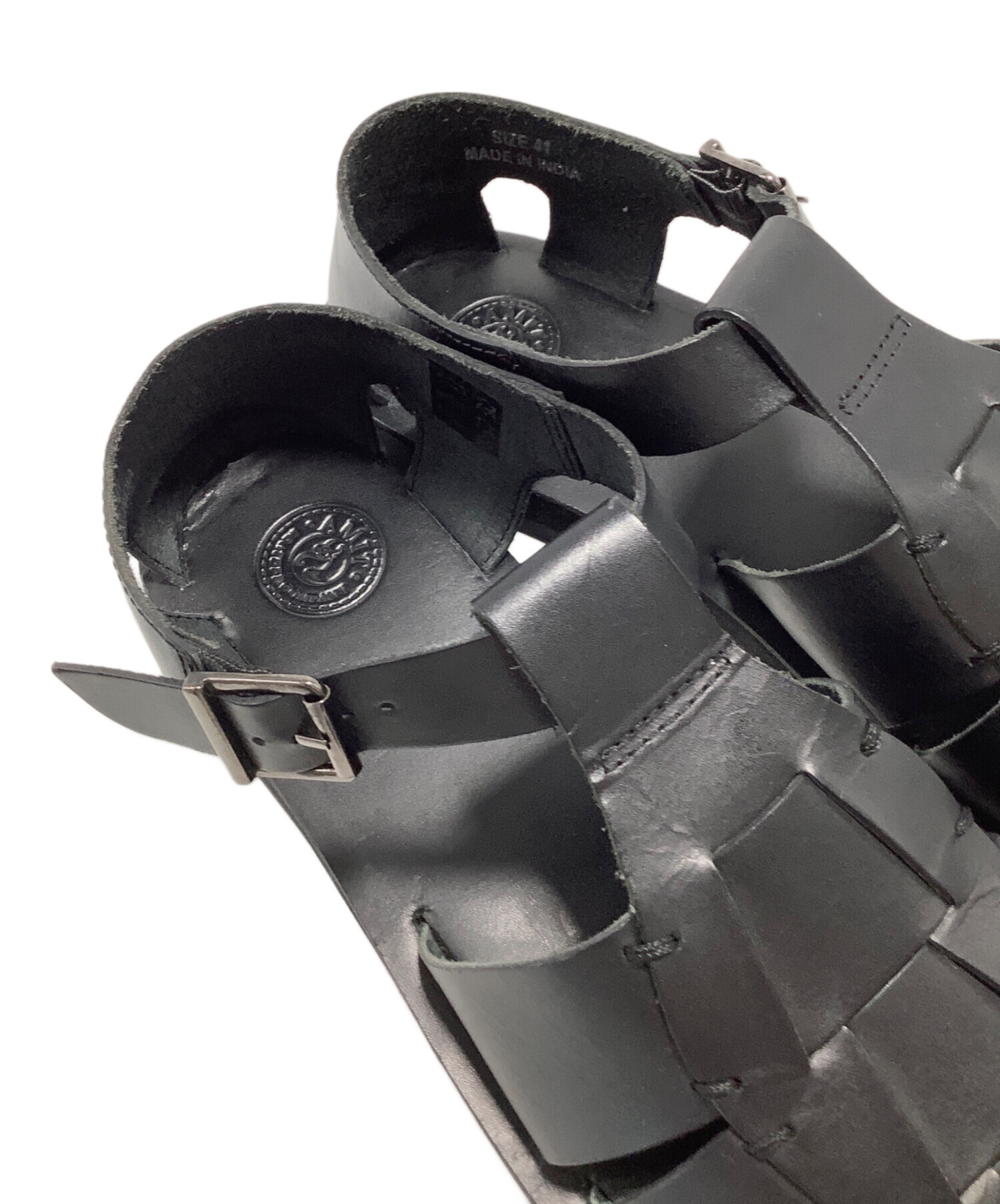中古・古着通販】AMIT LEATHER COMPANY (-) レザーグルカサンダル