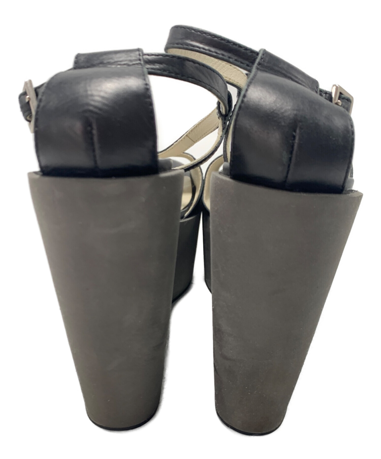 ジルサンダー ハイブランドパンプス　太ヒール 中古・古着通販】JIL SANDER NAVY (ジルサンダー ネイビー) ハイヒール