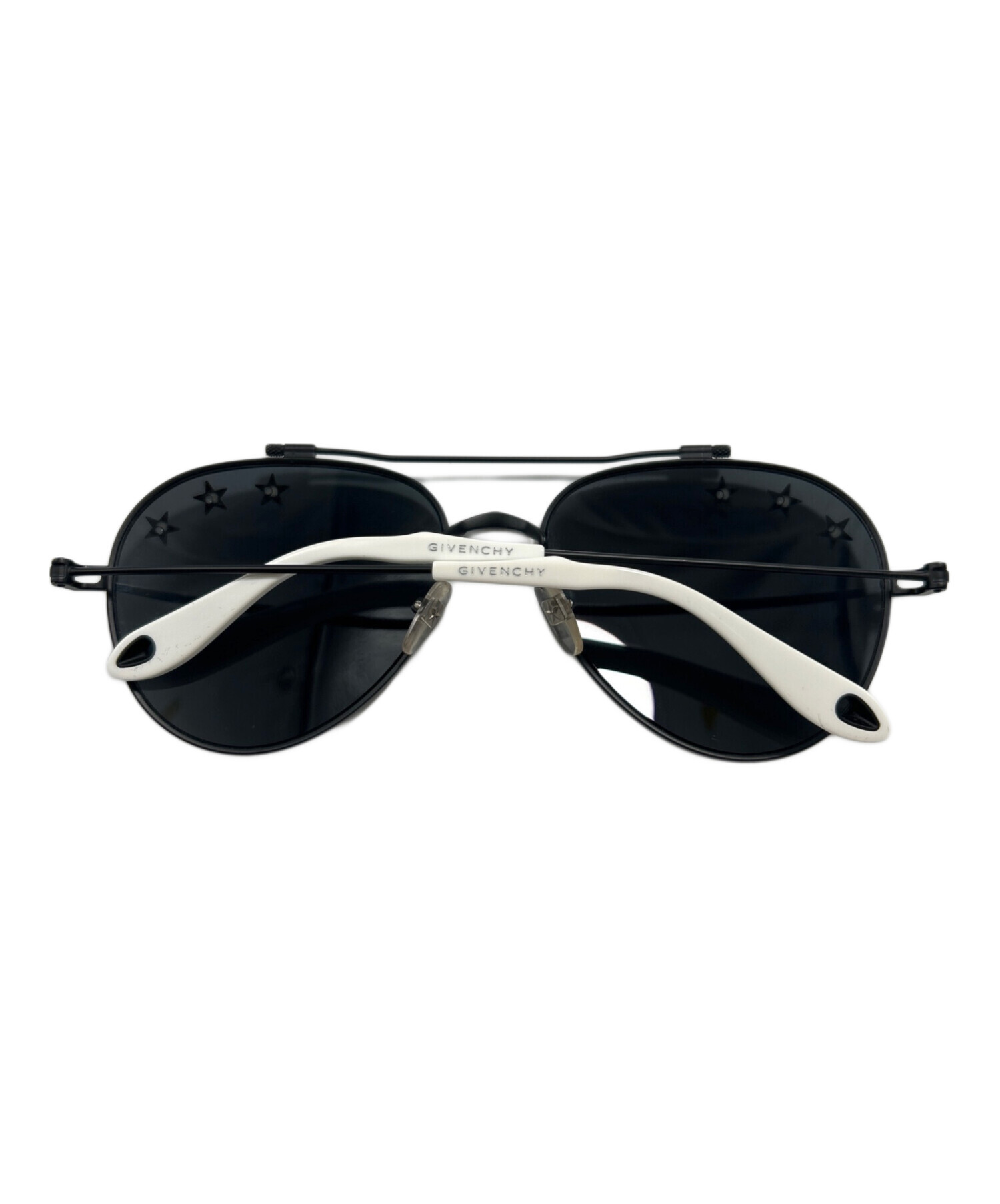 ジバンシー GIVENCHY ブラック サングラス ケース付き 中古・古着通販】GIVENCHY (ジバンシィ) サングラス ブラック×ホワイト
