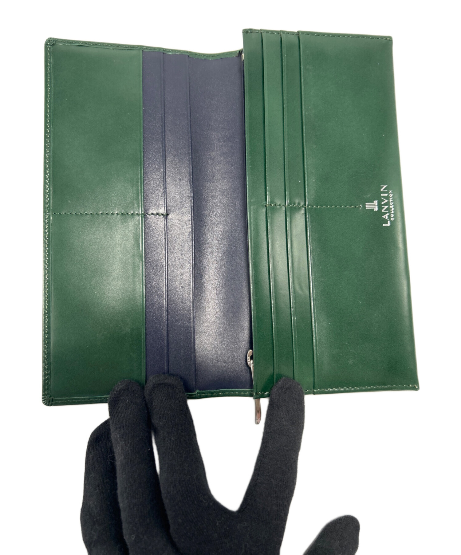 中古・古着通販】LANVIN (ランバン) 長財布 グリーン｜ブランド・古着