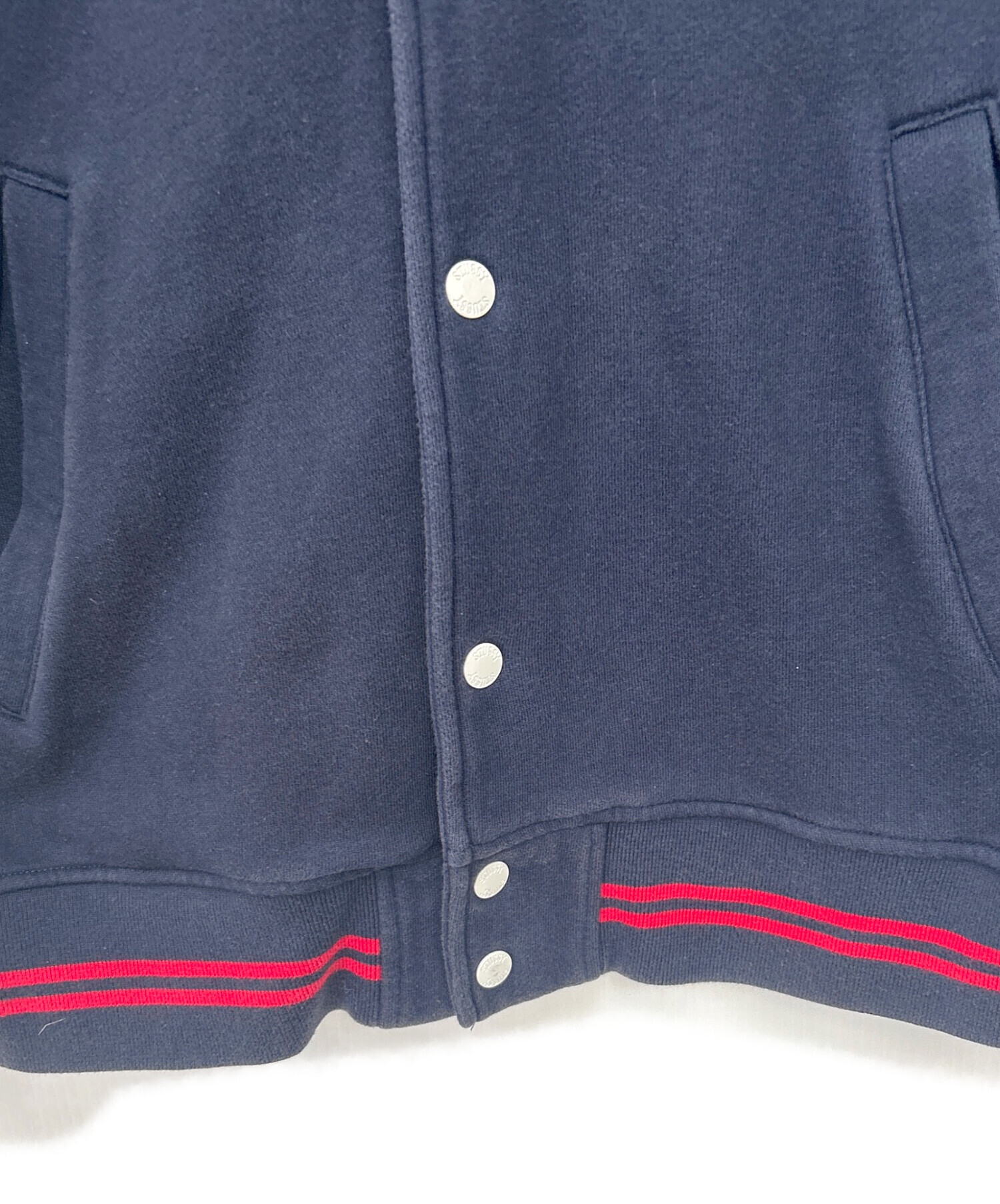 中古・古着通販】stussy (ステューシー) スタジャン ネイビー×グレー