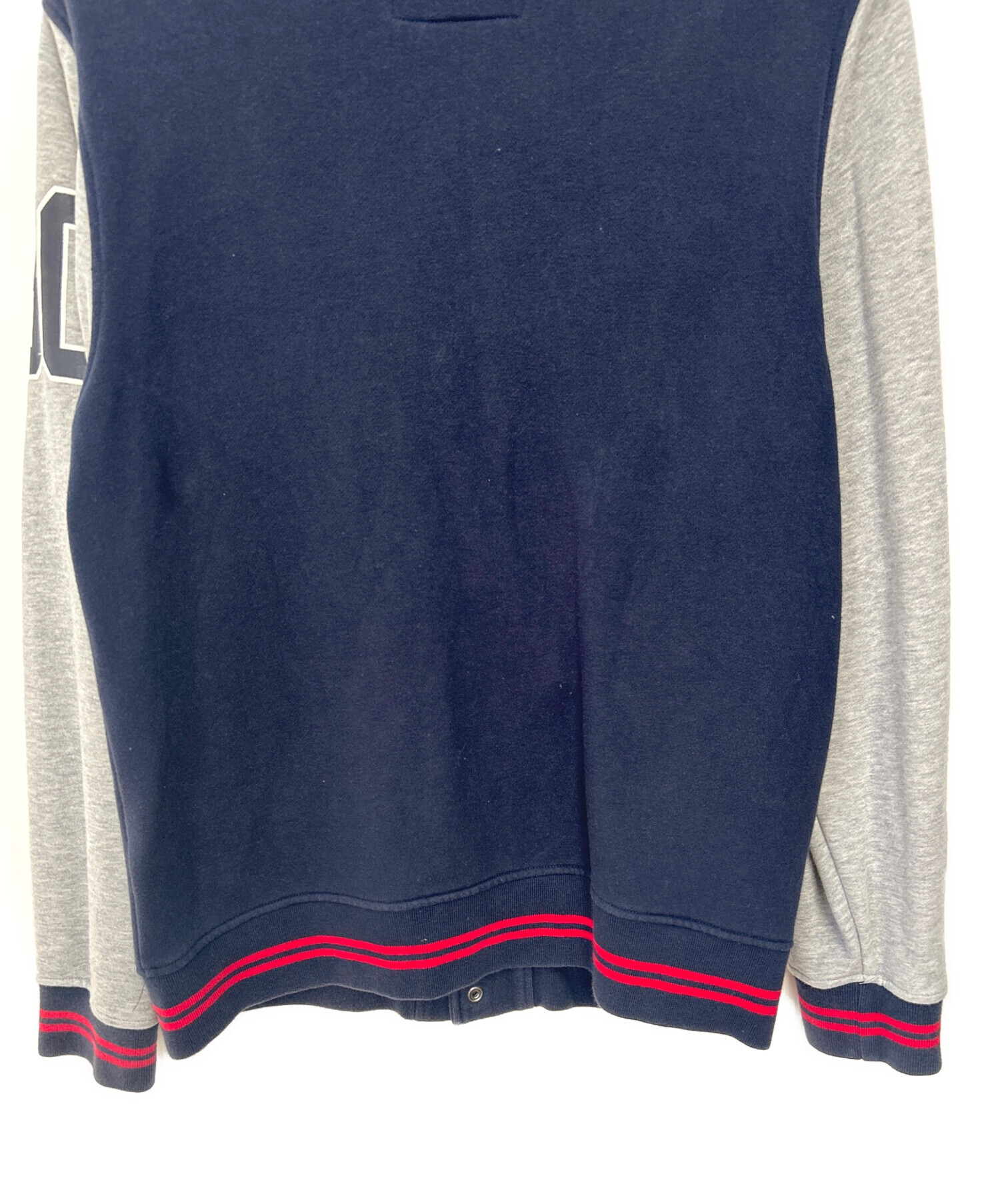 STUSSY スタジャン スウェット ネイビー グレー 中古・古着通販】stussy (ステューシー) スタジャン ネイビー×グレー