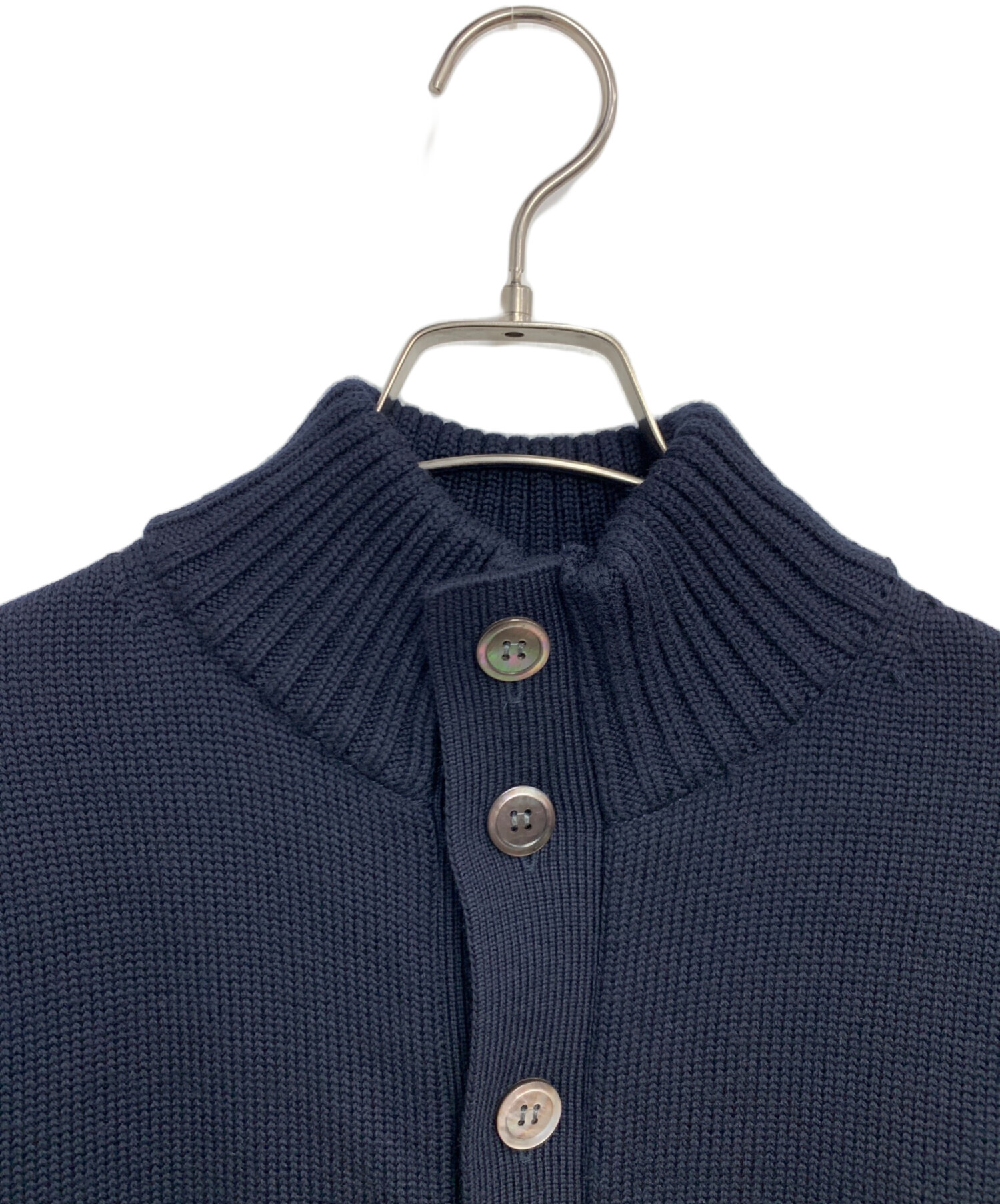鎌倉シャツ カーディガン　厚手　ウール　ネイビー 50 中古・古着通販】134 KAMAKURA (134カマクラ) 厚手カーディガン