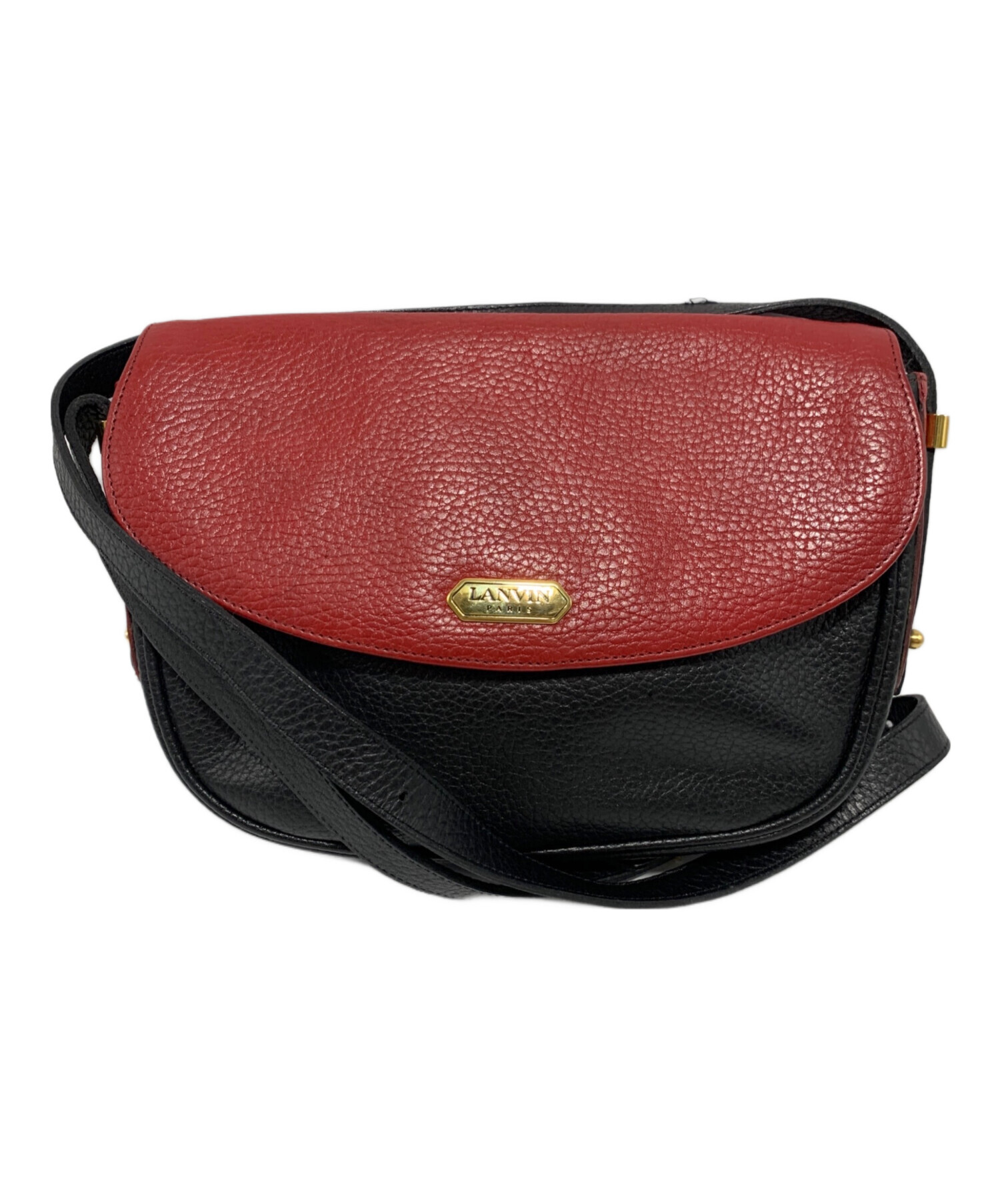 中古・古着通販】LANVIN (ランバン) ショルダーバッグ ブラック×レッド