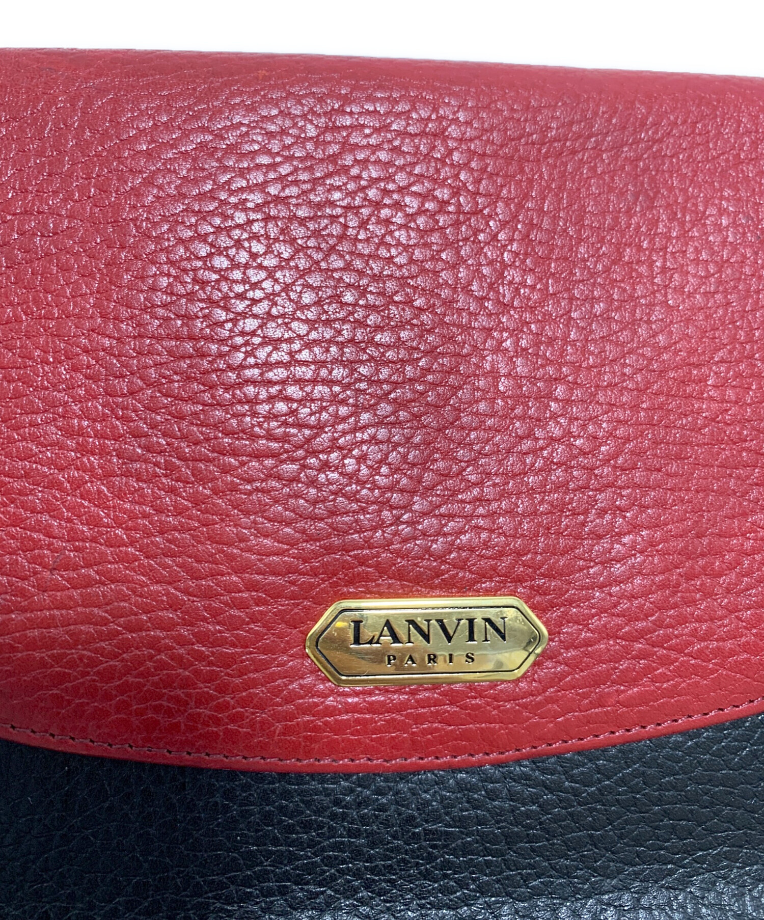 中古・古着通販】LANVIN (ランバン) ショルダーバッグ ブラック×レッド