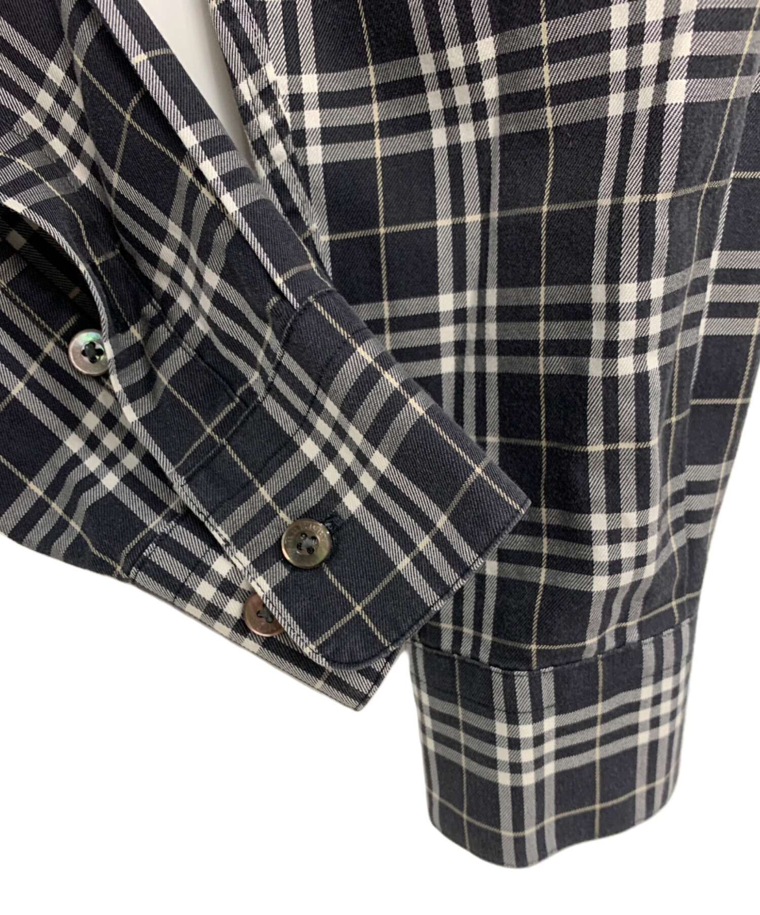 中古・古着通販】BURBERRY GOLF (バーバリーゴルフ) 長袖シャツ グレー