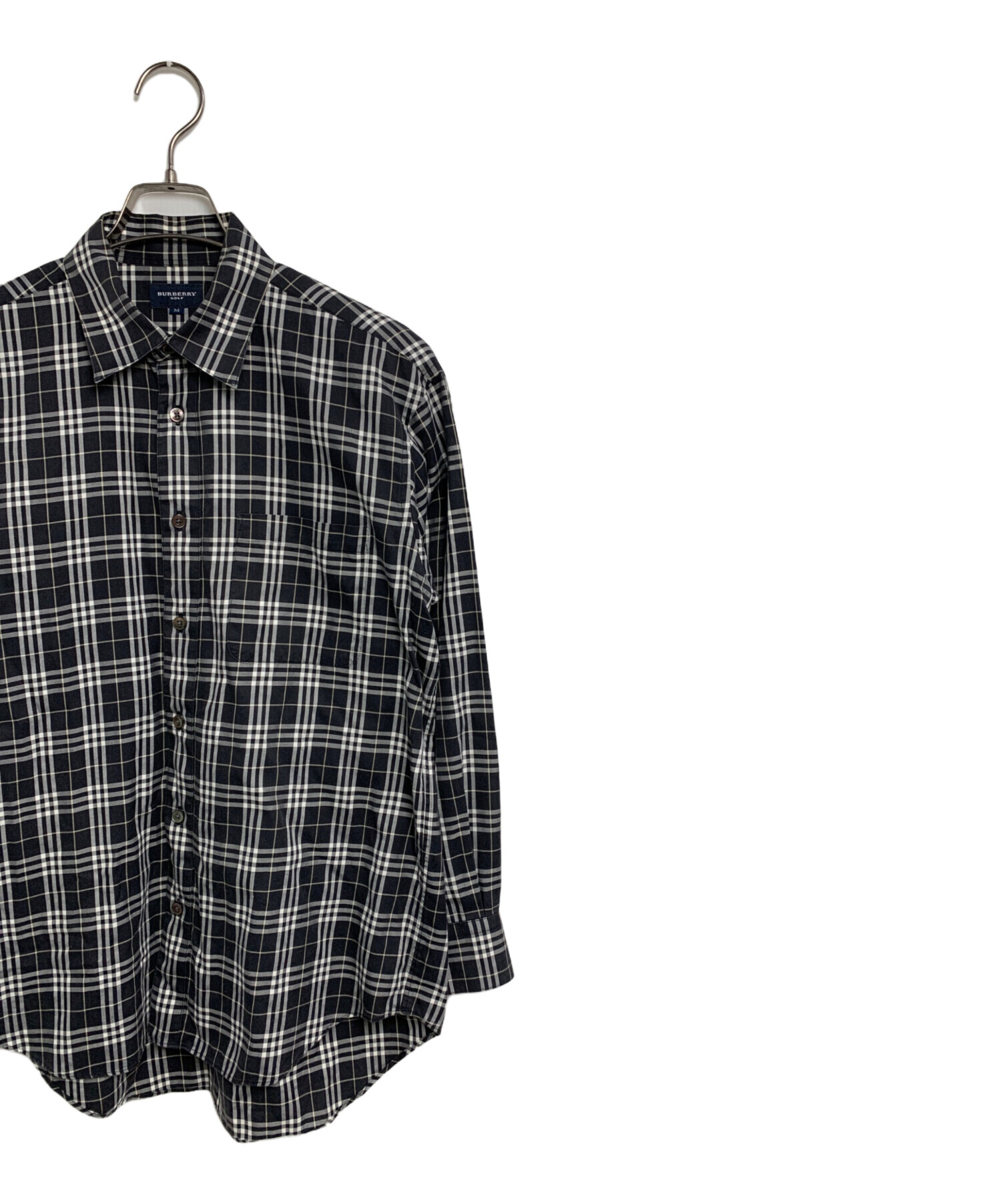 中古・古着通販】BURBERRY GOLF (バーバリーゴルフ) 長袖シャツ グレー