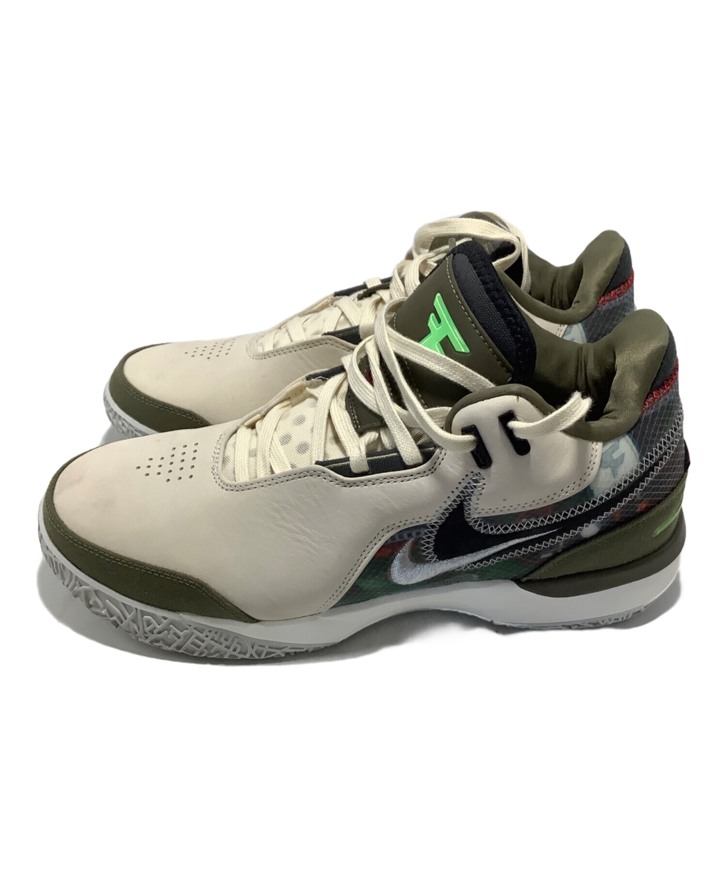 中古・古着通販】NIKE (ナイキ) スニーカー アイボリー×グリーン