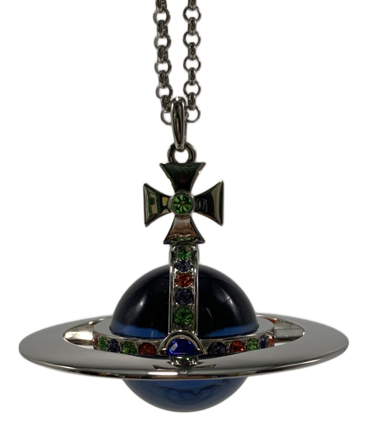 Vivienne Westwood オーブ ネックレス ブラック ブルー 中古・古着通販】Vivienne Westwood (ヴィヴィアンウエストウッド