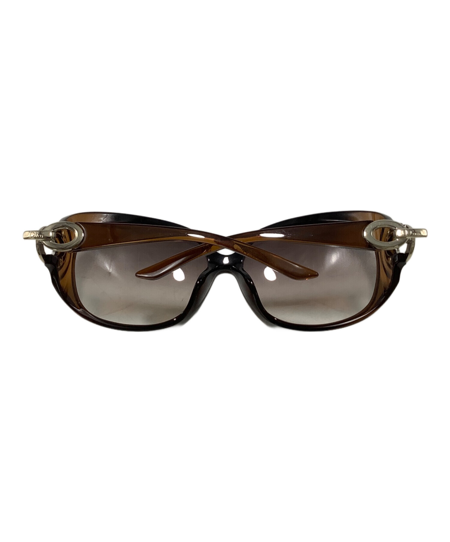 Dior サングラス ブラウン ゴールドロゴ 中古・古着通販】Christian Dior (クリスチャン ディオール