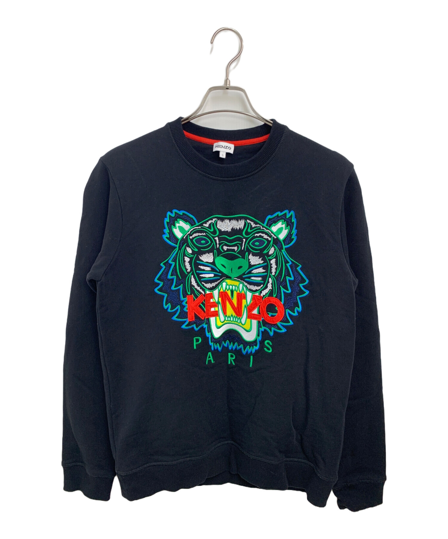 中古・古着通販】KENZO (ケンゾー) 刺繍スウェット ブラック サイズ