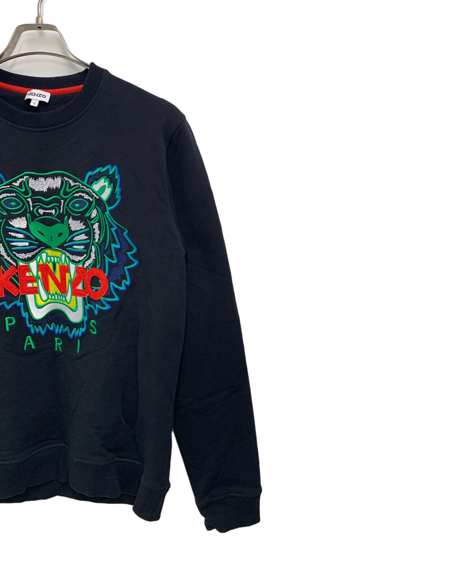 中古・古着通販】KENZO (ケンゾー) 刺繍スウェット ブラック サイズ