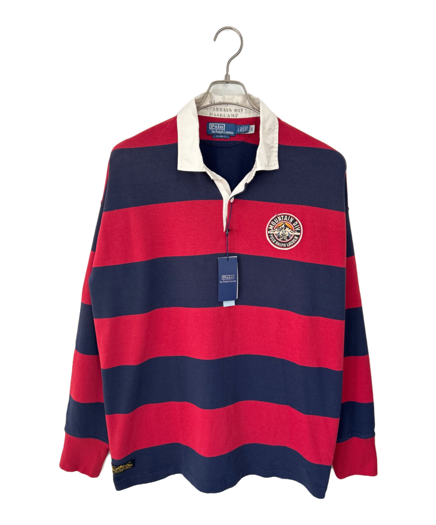 Ralph Lauren ラガーシャツ 太ボーダー 赤 紺 XL 古着 中古・古着通販】POLO RALPH LAUREN (ポロ・ラルフローレン) ラガー