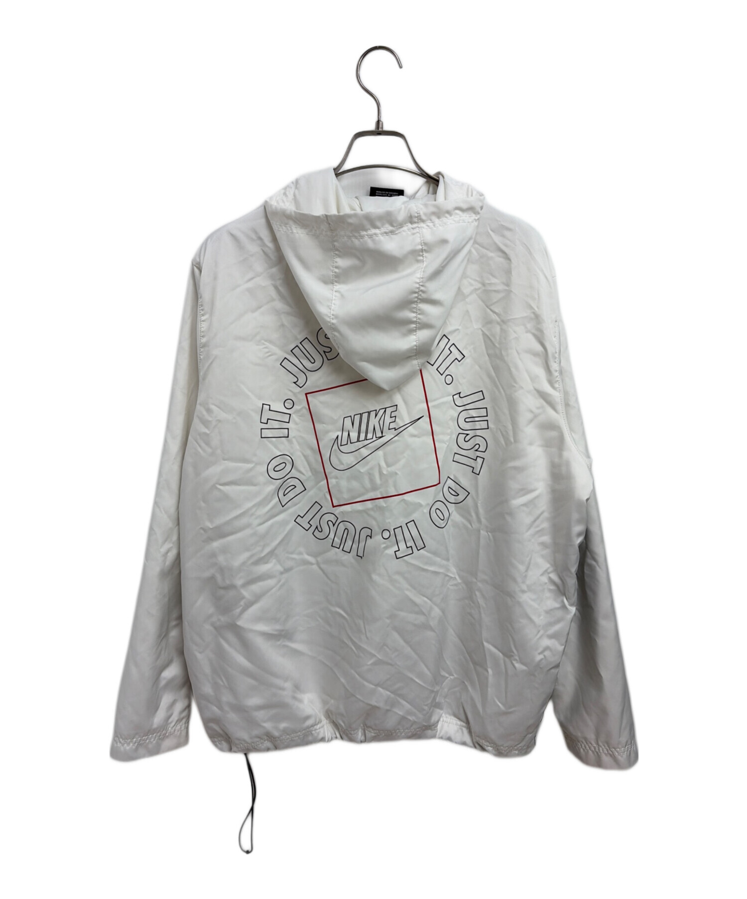 中古・古着通販】NIKE (ナイキ) アノラックパーカー ホワイト×ブラック