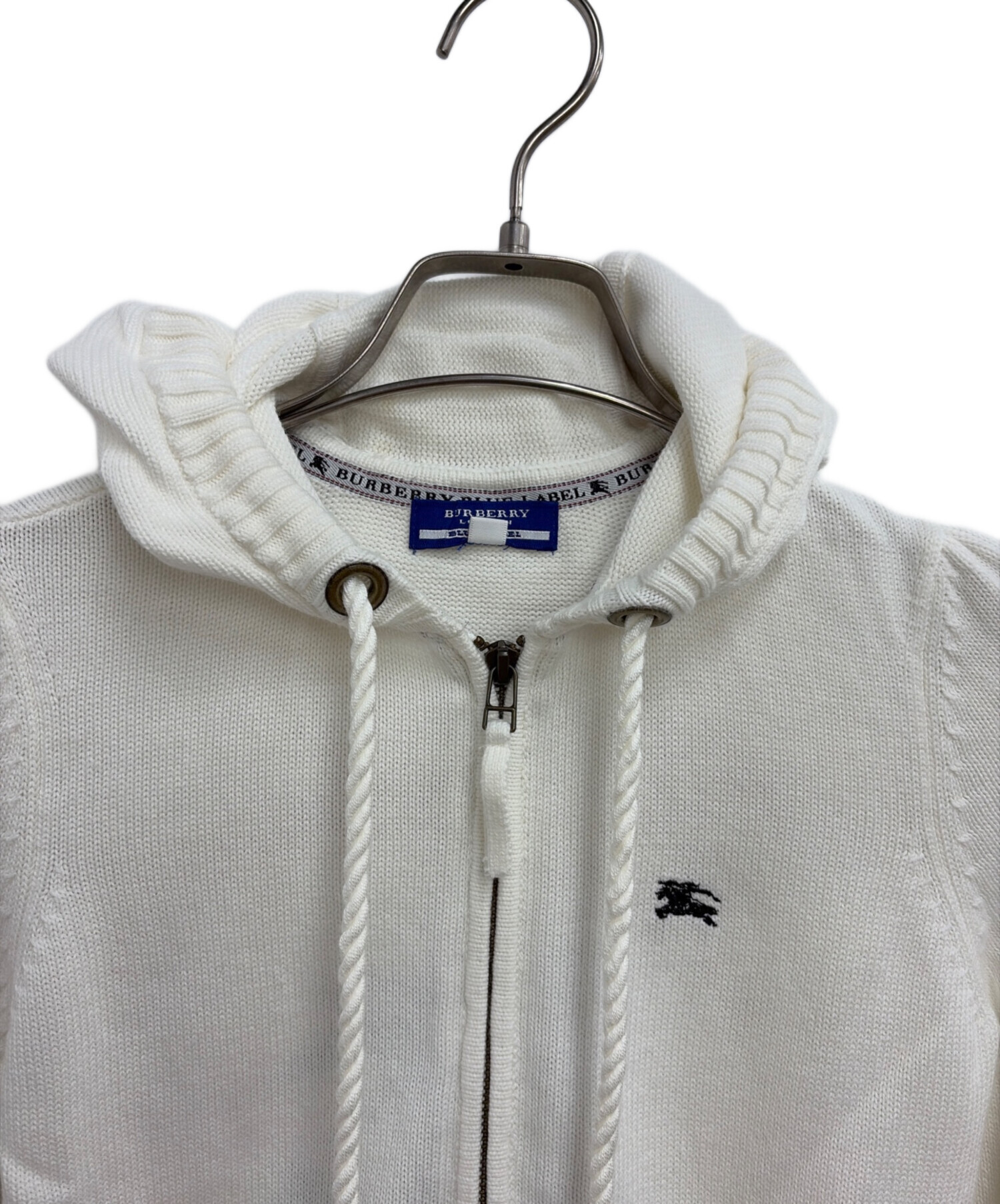 BLUE LABEL フードパーカー 38 アイボリー 中古・古着通販】BURBERRY BLUE LABEL (バーバリー ブルー レーベル