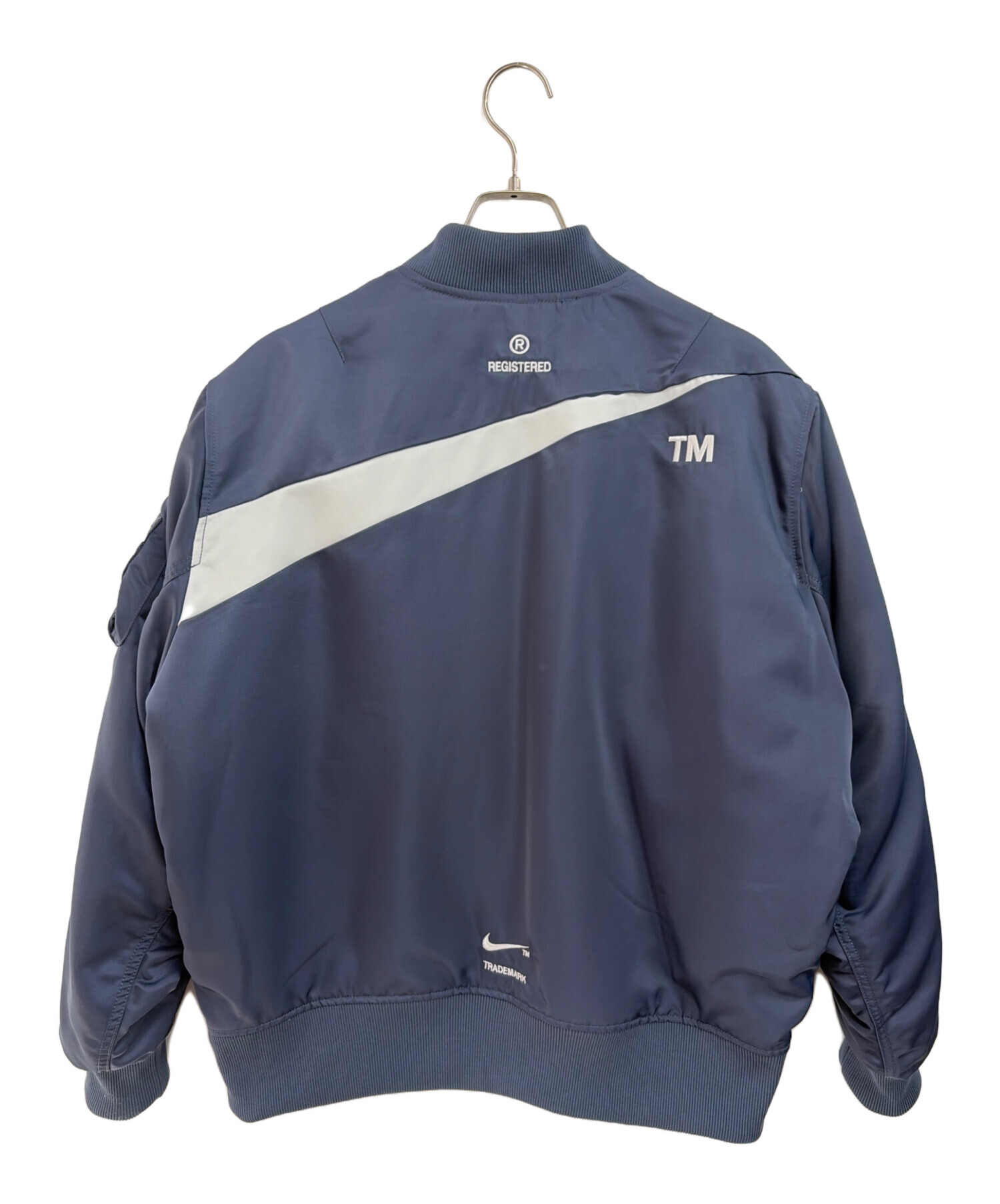 中古・古着通販】NIKE (ナイキ) ボンバージャケット ネイビー×ホワイト