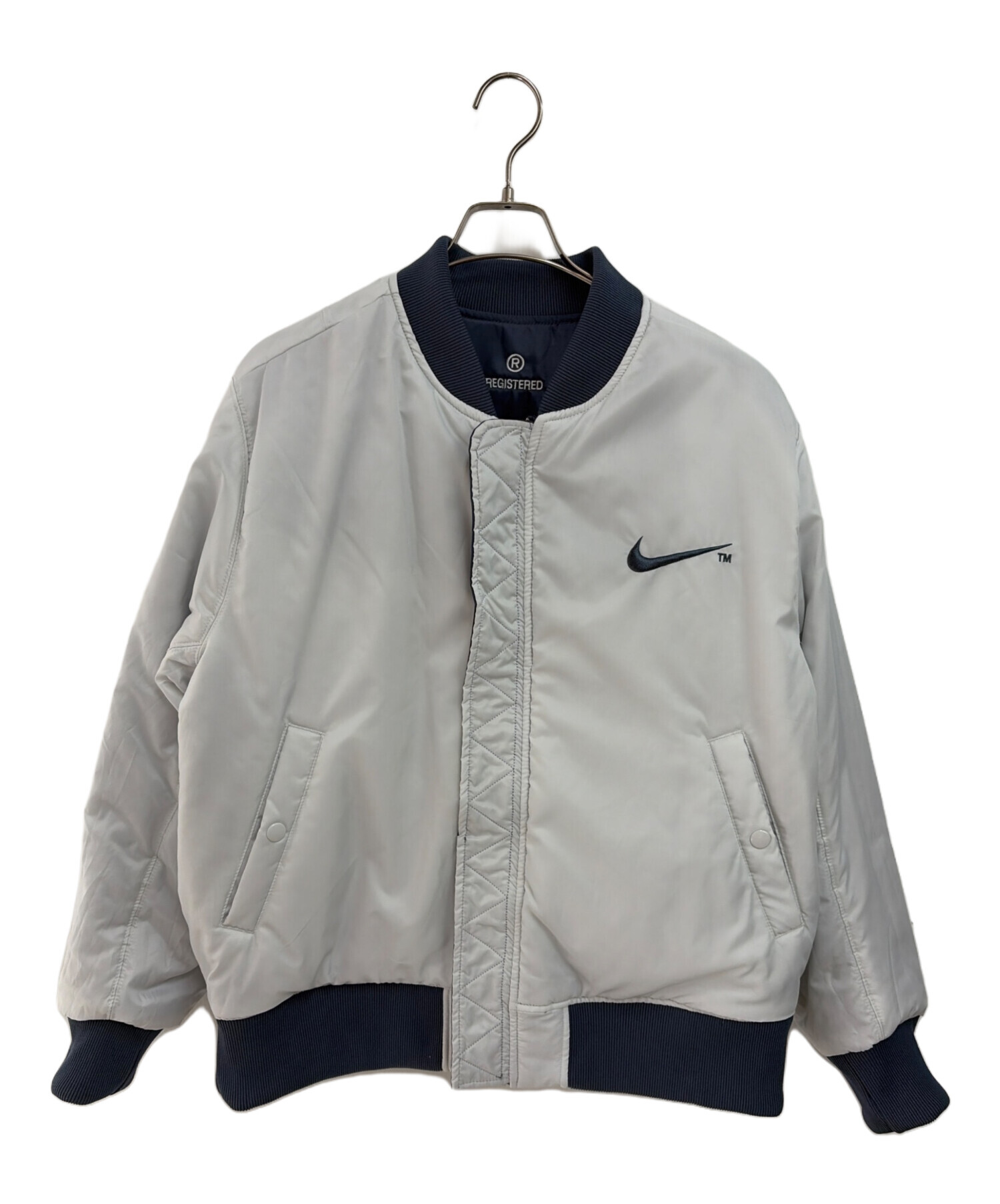 中古・古着通販】NIKE (ナイキ) ボンバージャケット ネイビー×ホワイト