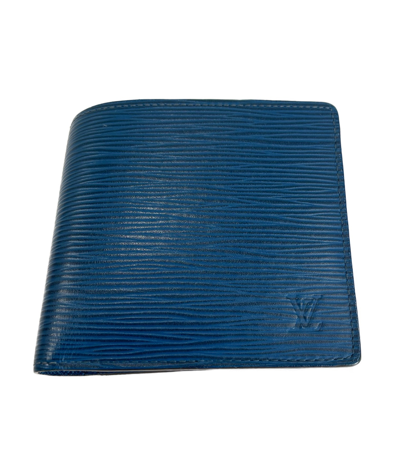 中古・古着通販】LOUIS VUITTON (ルイ ヴィトン) 2つ折り財布 ブルー 