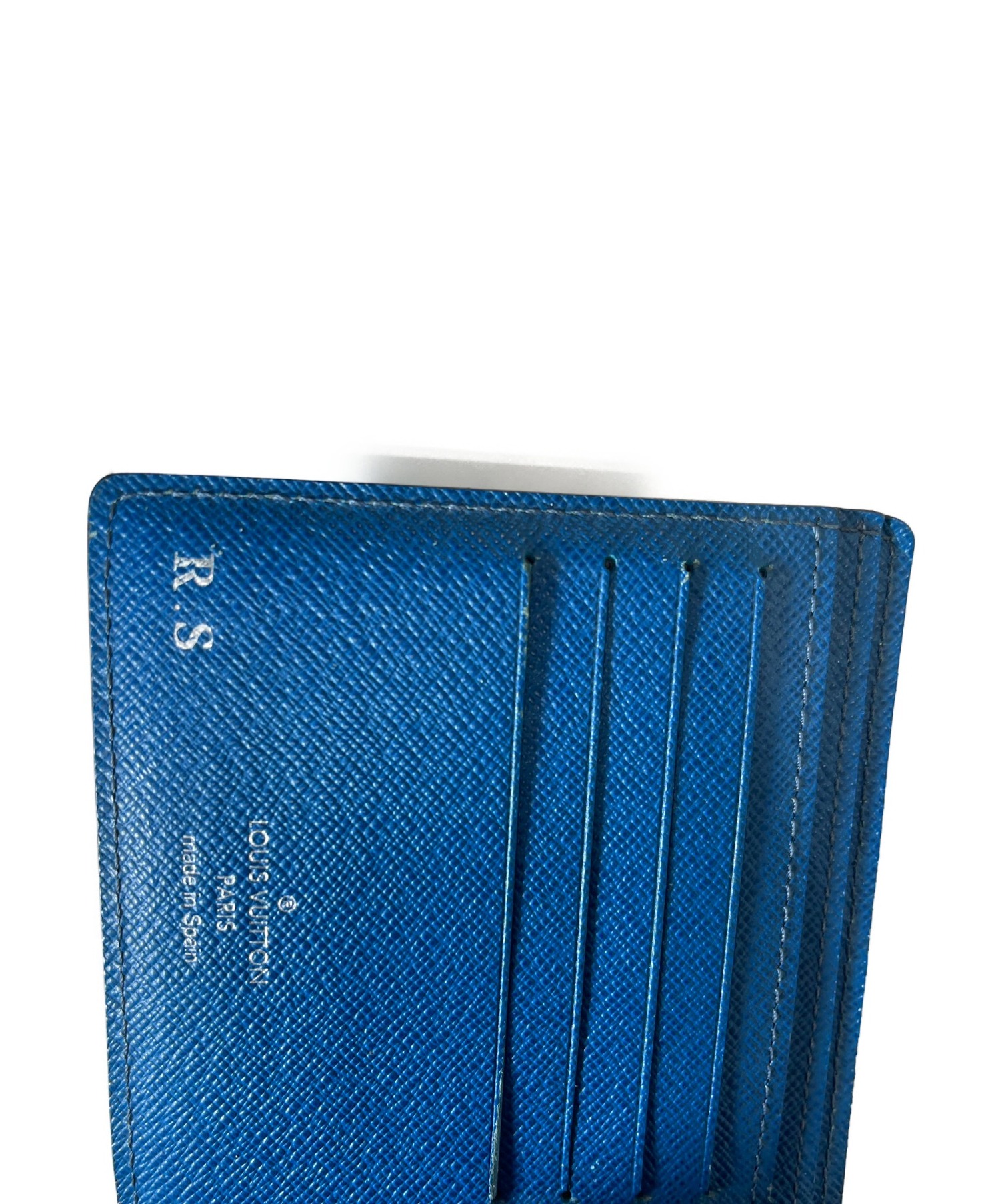 中古・古着通販】LOUIS VUITTON (ルイ ヴィトン) 2つ折り財布 ブルー 