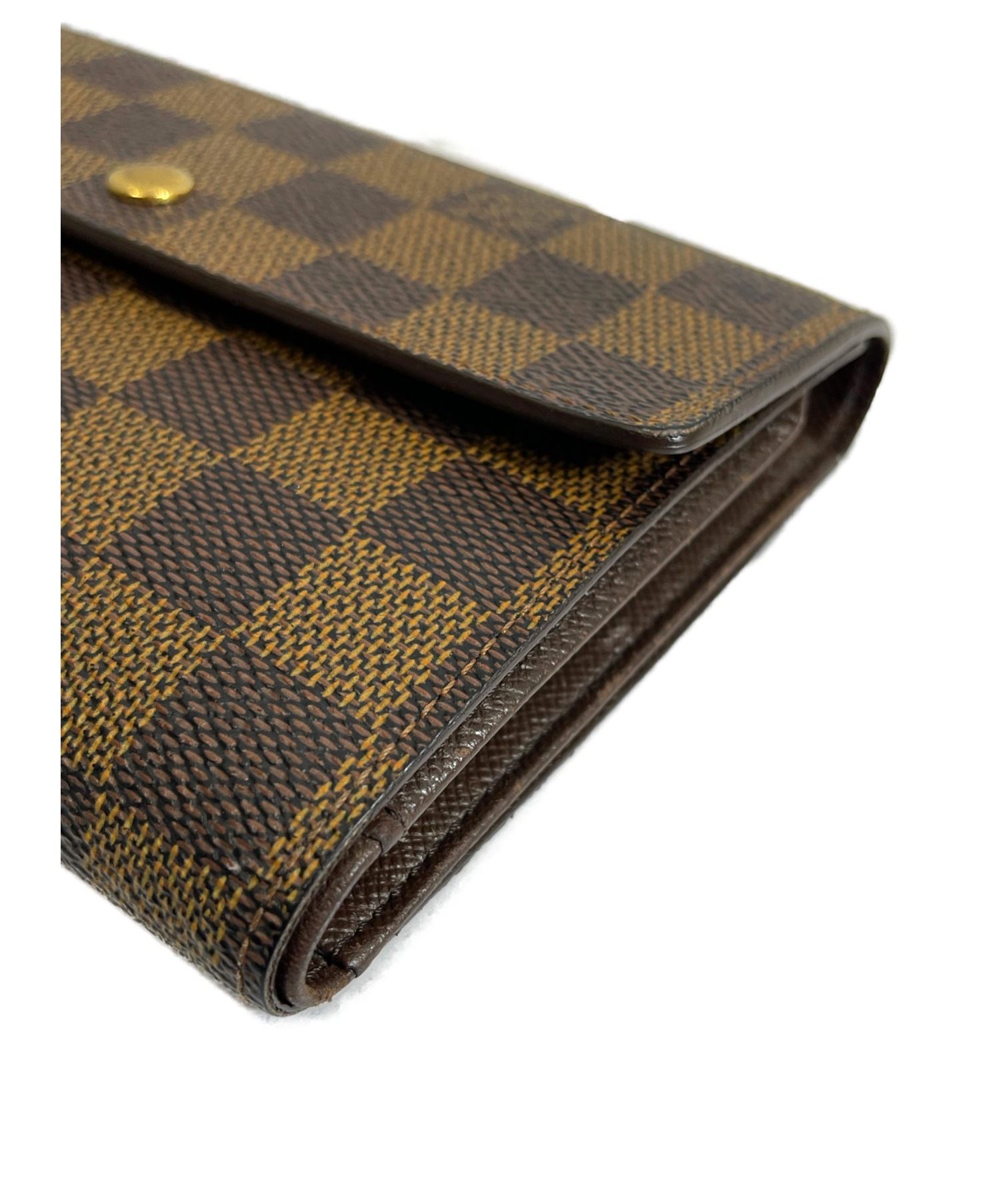 LOUIS VUITTON 財布 ダミエ N61202 【A114】 中古・古着通販】LOUIS VUITTON (ルイ ヴィトン) 3つ折り財布 ダミエ