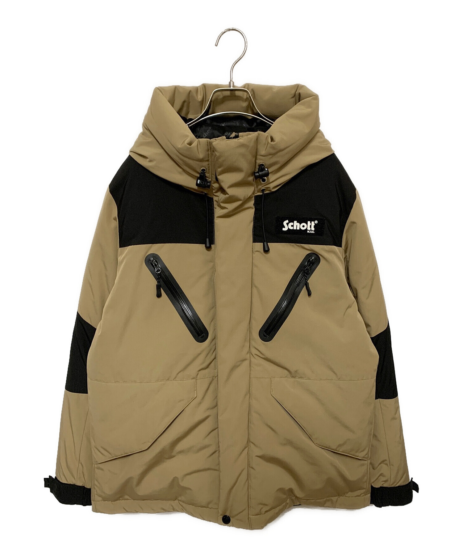 中古・古着通販】Schott (ショット) ダウンジャケット ベージュ サイズ 