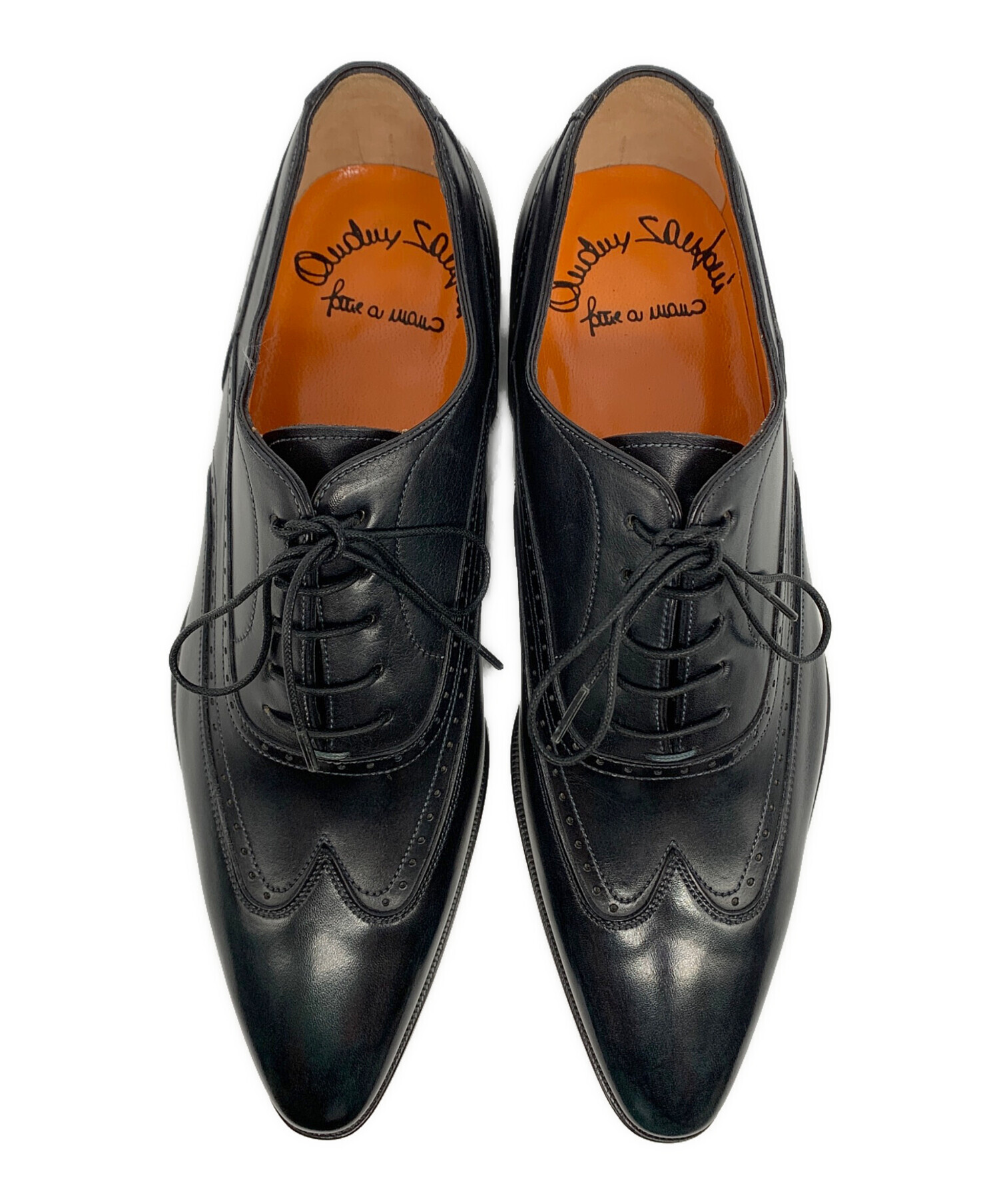 未使用◇Santoniサントーニフルブローグシューズsize8黒 中古・古着