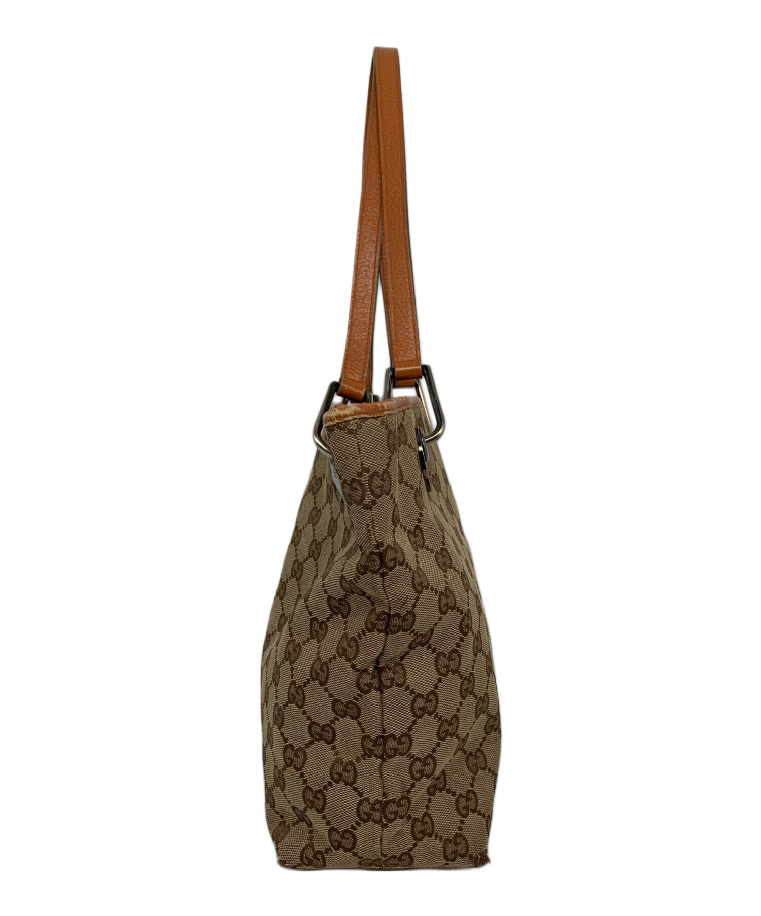 GUCCI GGキャンバス トートバッグ ブラウン 中古・古着通販】GUCCI (グッチ) GGキャンバスミニトートバッグ