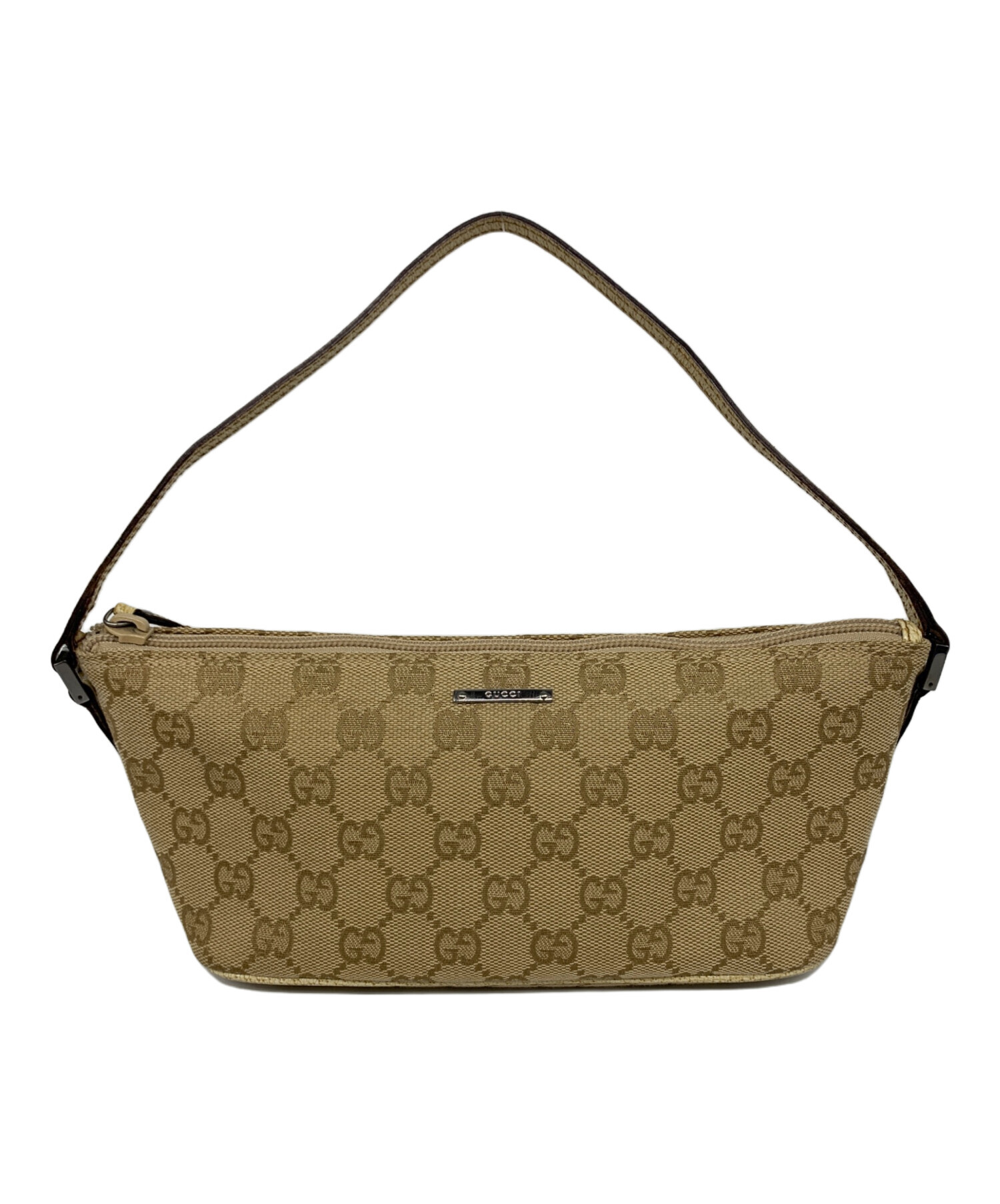 中古・古着通販】GUCCI (グッチ) GG柄アクセサリーポーチ ベージュ 