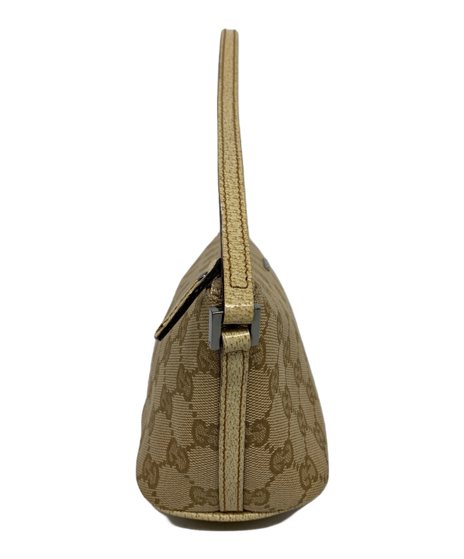 中古・古着通販】GUCCI (グッチ) GG柄アクセサリーポーチ ベージュ 