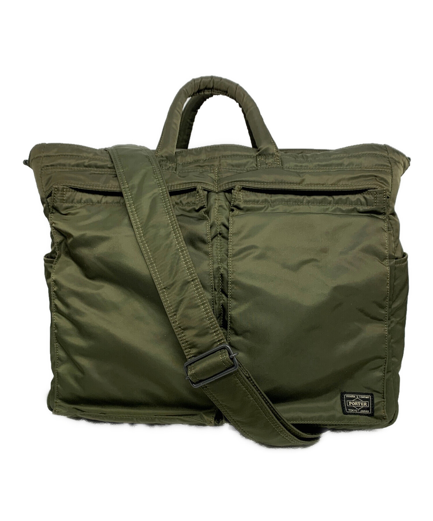 ポーター　ヘルメットバッグ　グリーン 中古・古着通販】PORTER (ポーター) MIZUNO (ミズノ) ヘルメットバッグ